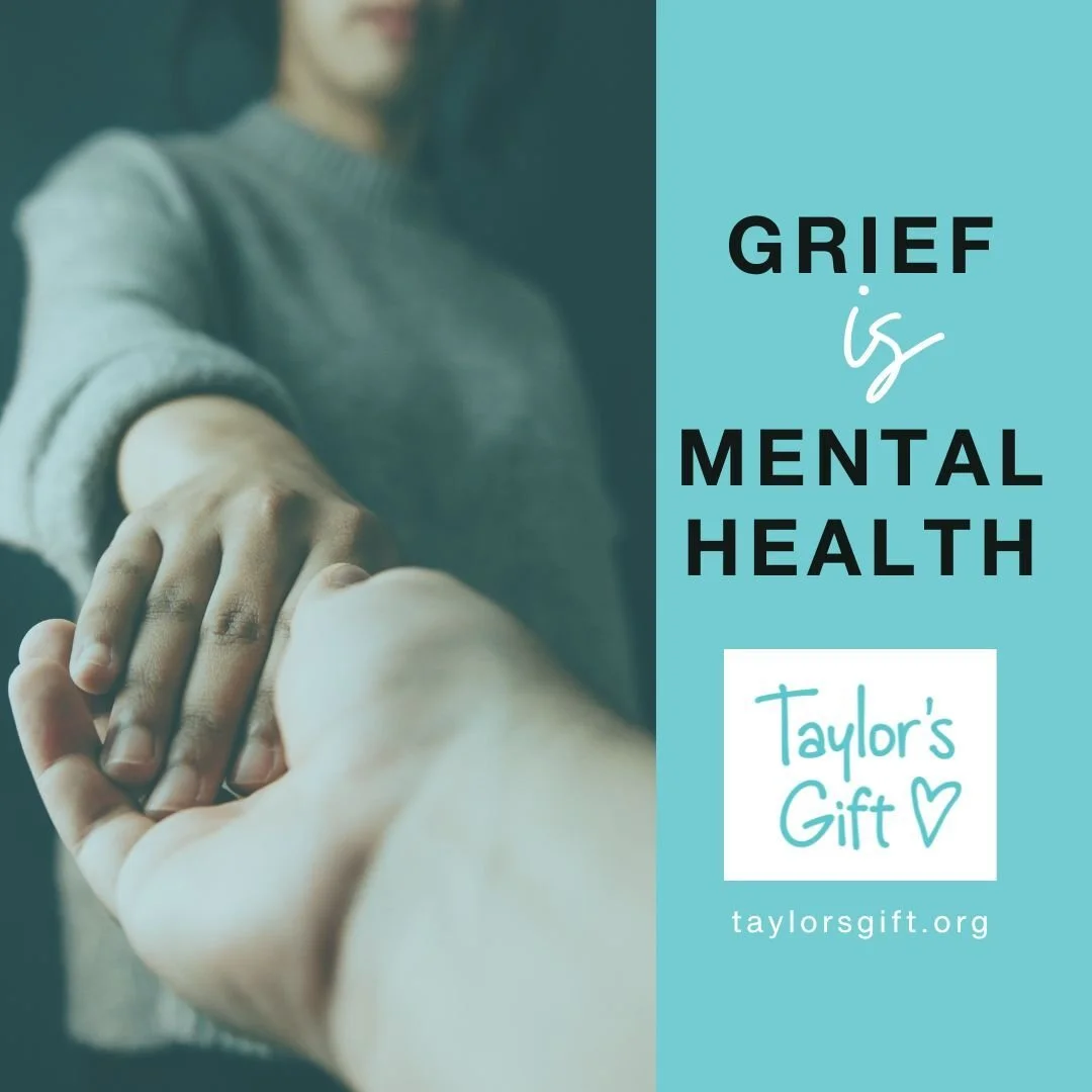 Grief is part of mental health, and mental health can show up in our bodies. 🩵

When grief feels heavy, you might notice:
&bull; Changes in sleep (too much or too little)
&bull; Headaches, tight muscles, or body aches
&bull; Appetite changes and low