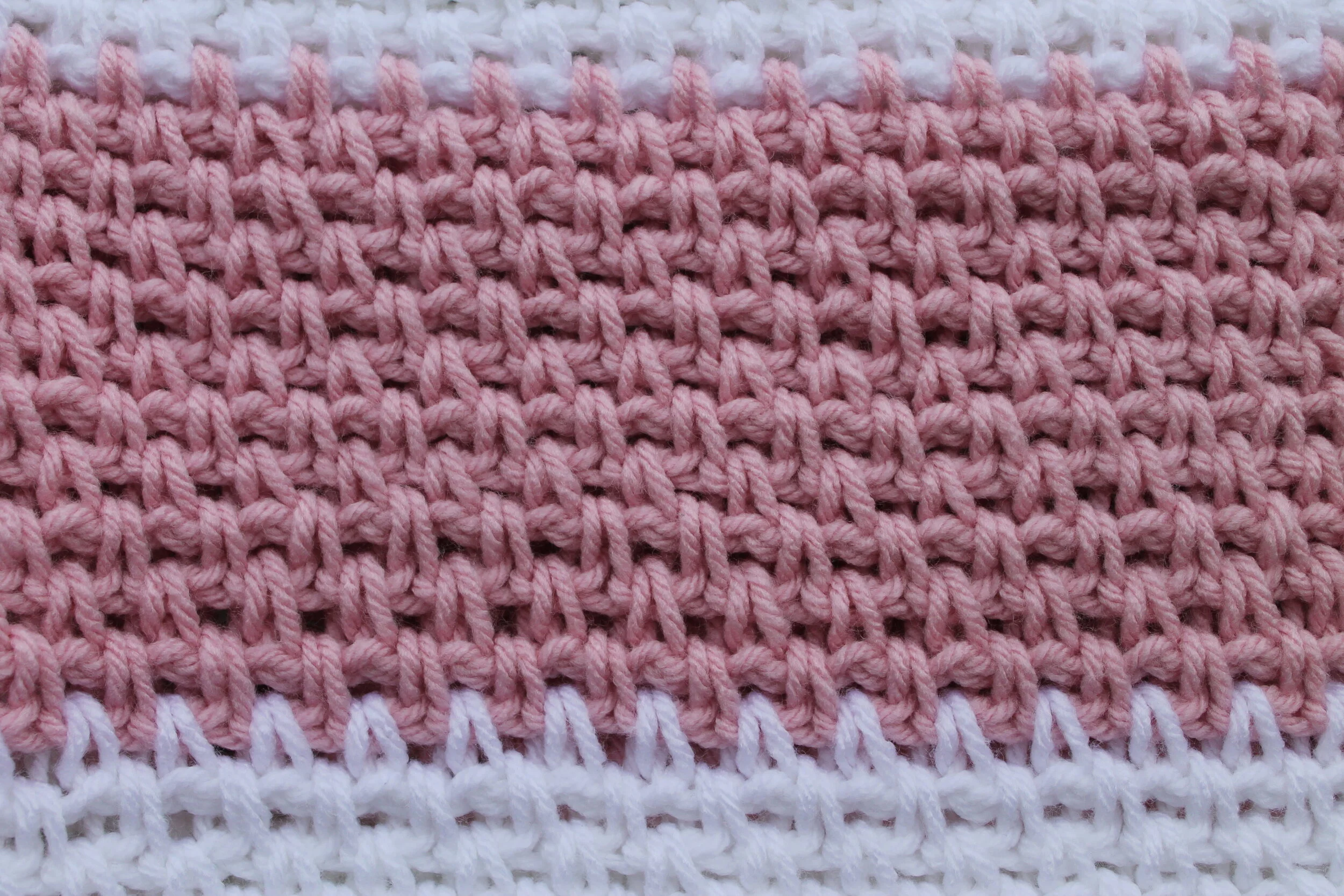 Crochet Basics for Beginners - Chunky Moss Stitch Stripey Blanket