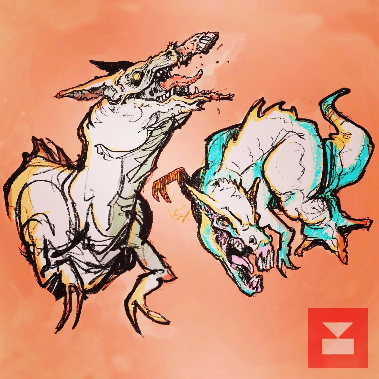 Some creature sketch&rsquo;s for fun 

#concept, #sketch, #idea, #preproduction #bts, #visual, #photoshop, #adobe, #procreate #weird #drawing #colorful #creature #creaturedesign #creatureconcept #scary #creativedirection #atlanta #animation #cartoon 