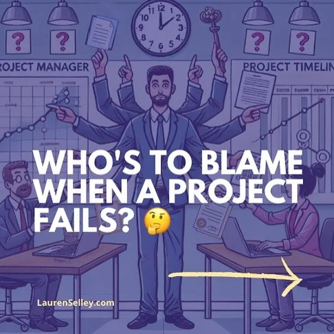Project managers, ever feel like you&rsquo;re the designated &lsquo;throat to choke&rsquo;? Let&rsquo;s talk about why the blame game doesn&rsquo;t lead to real solutions and what we can do instead. Swipe through to see how we can shift from blame to
