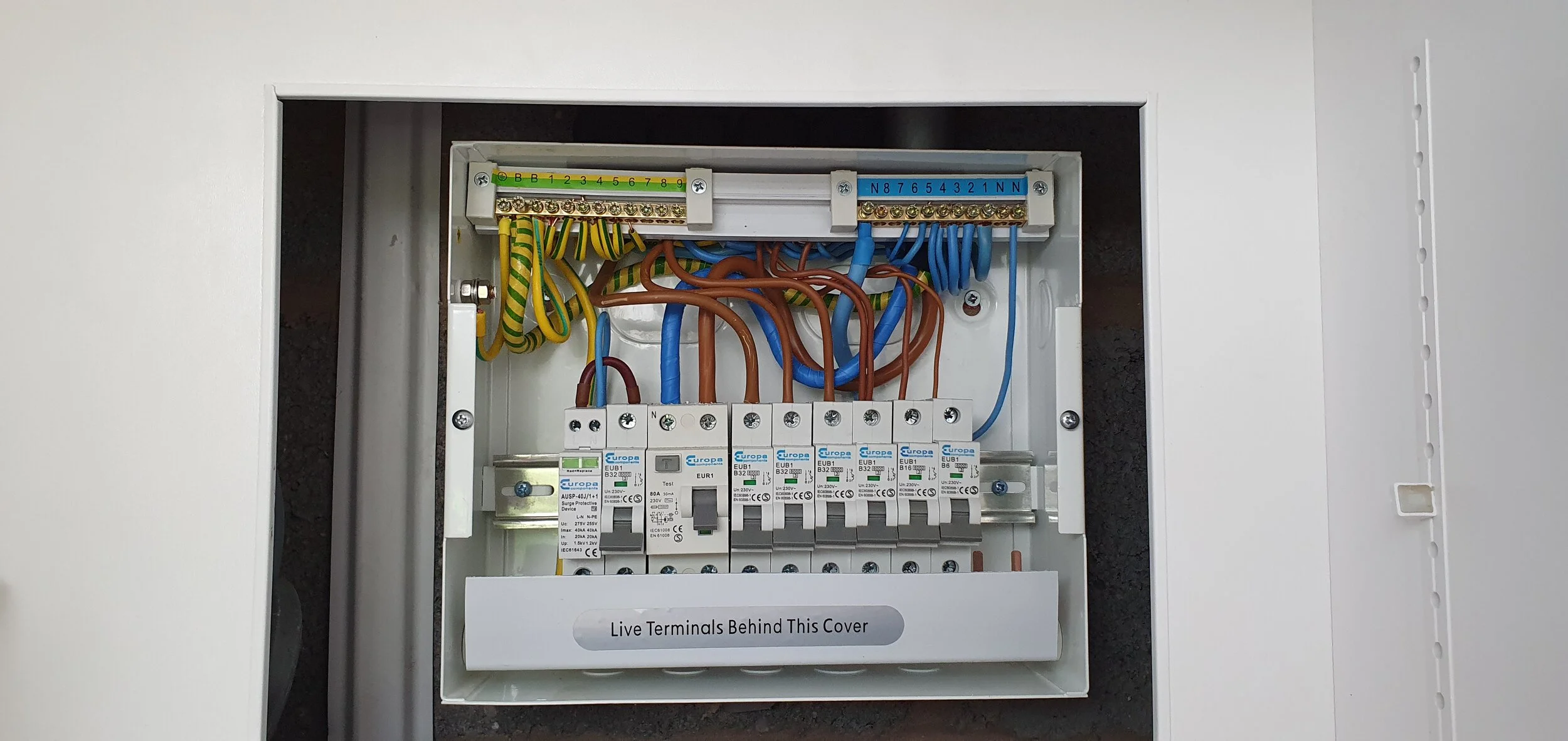 Fuseboard change electrician near me in burntwood