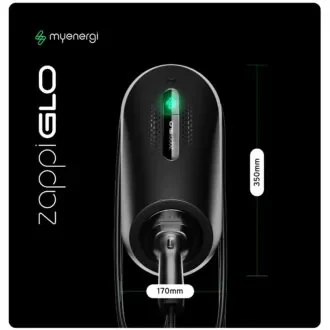 Myenergi Zappi Glo 7kW EV Charging Station with 32A Type 2 Tethered Lead Black