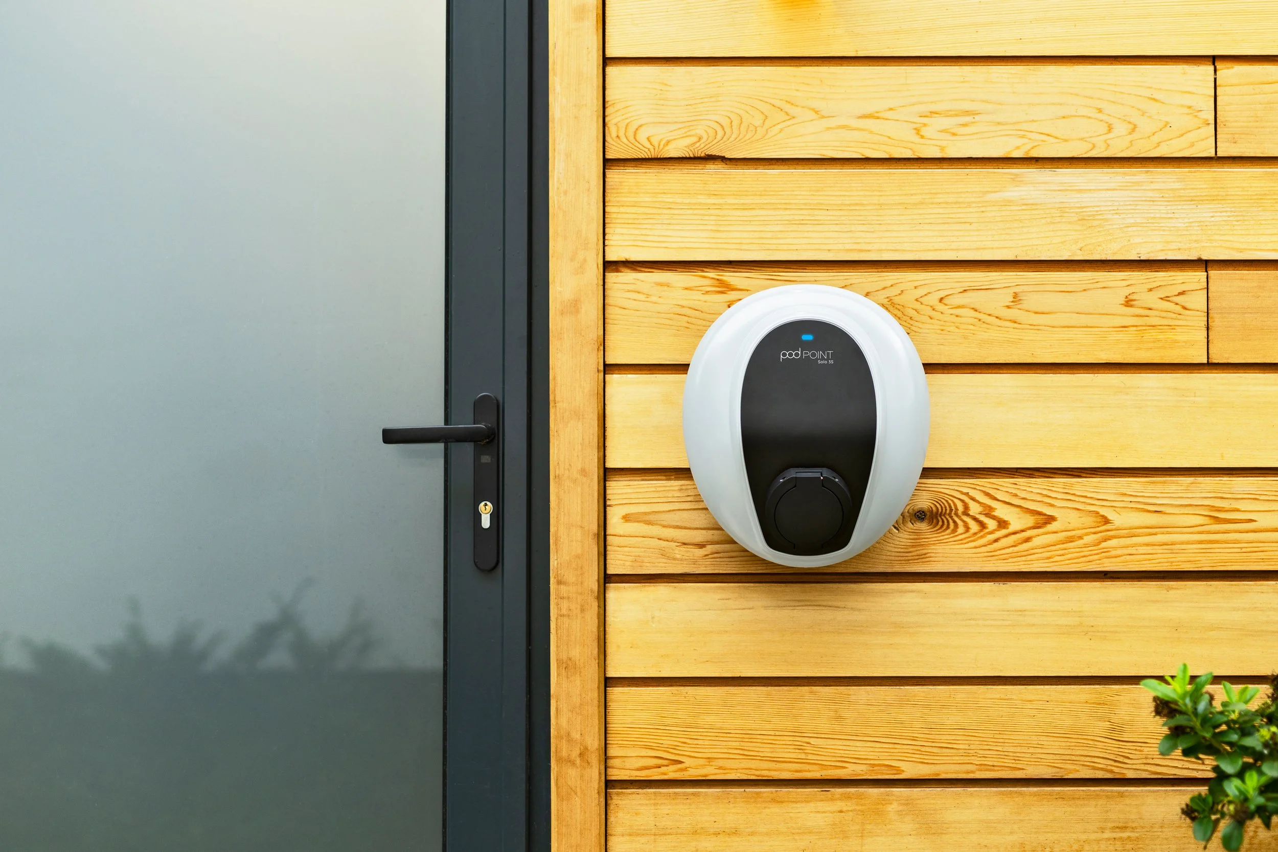 Wall mounted EV charging point installed for domestic use in Burntwood