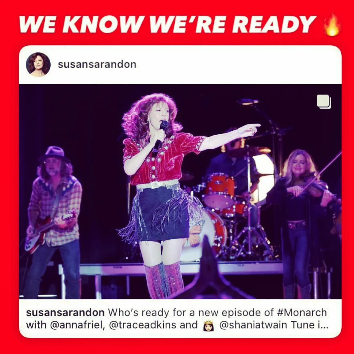 Andrea Young Backing up Susan Sarandon on Monarch