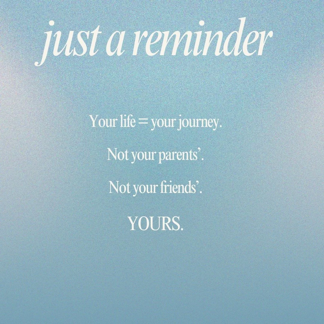Teens&hellip; this one&rsquo;s for you.

You&rsquo;re allowed to have your OWN journey.
Your own dreams.
Your own path.
Your own timing.

You&rsquo;re not here to live out someone else&rsquo;s expectations.
You&rsquo;re here to become you 💛

#teenli