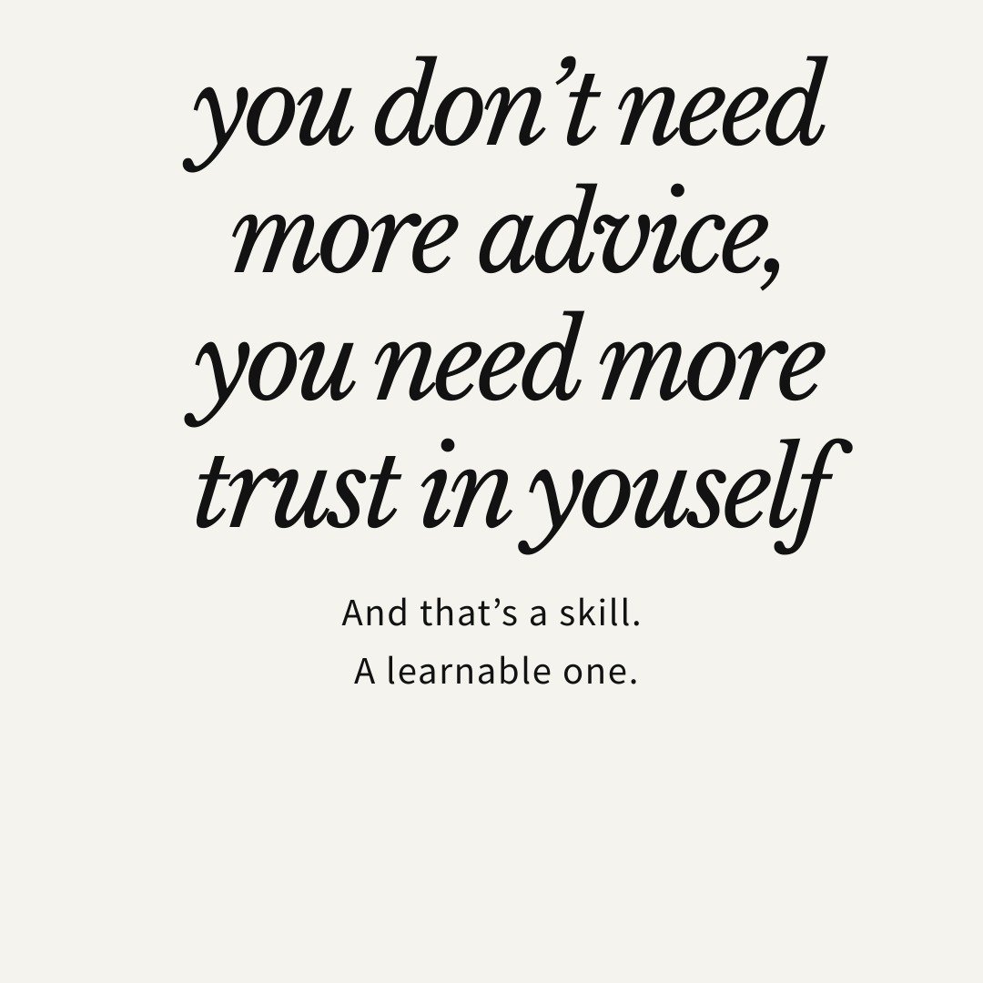 Everyone has an opinion about what you should do - 
parents, friends, teachers, social media.

But no one is teaching you how to:

&bull; listen to yourself
&bull; sit with uncertainty
&bull; make a choice without needing approval
&bull; trust you ca