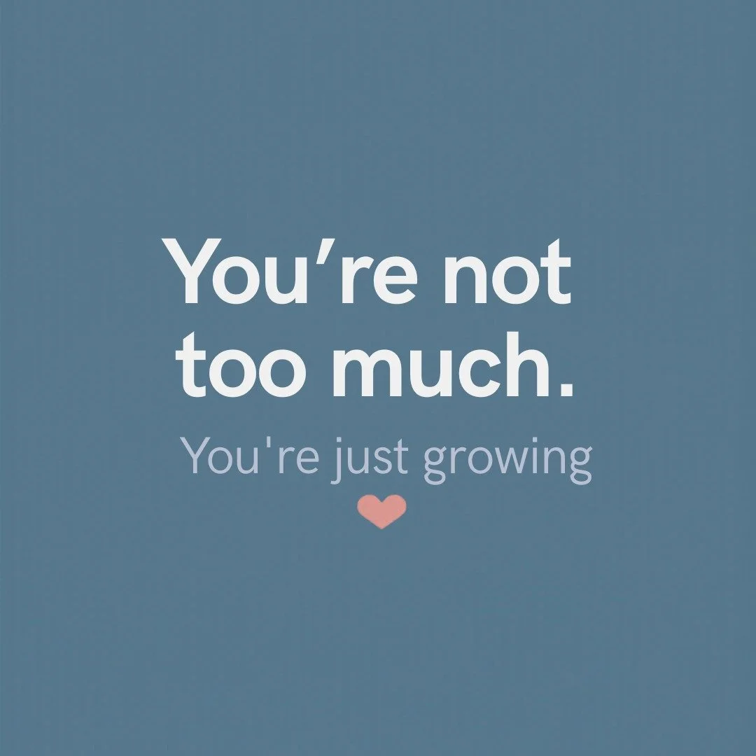 You're not too much.
You're not too sensitive.
You're not behind.

You're just growing. 💛

And learning to trust your own judgement, manage the pressure, and figure out what YOU actually want? That's exactly the work we do together.

You've got more
