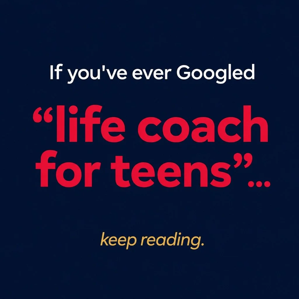 If you've ever Googled "life coach for teens" and thought... wait, what does that actually mean? You're not alone.

Life coaching is not therapy. It's not tutoring. It's not someone telling your kid what to do.

It's a forward-focused conve