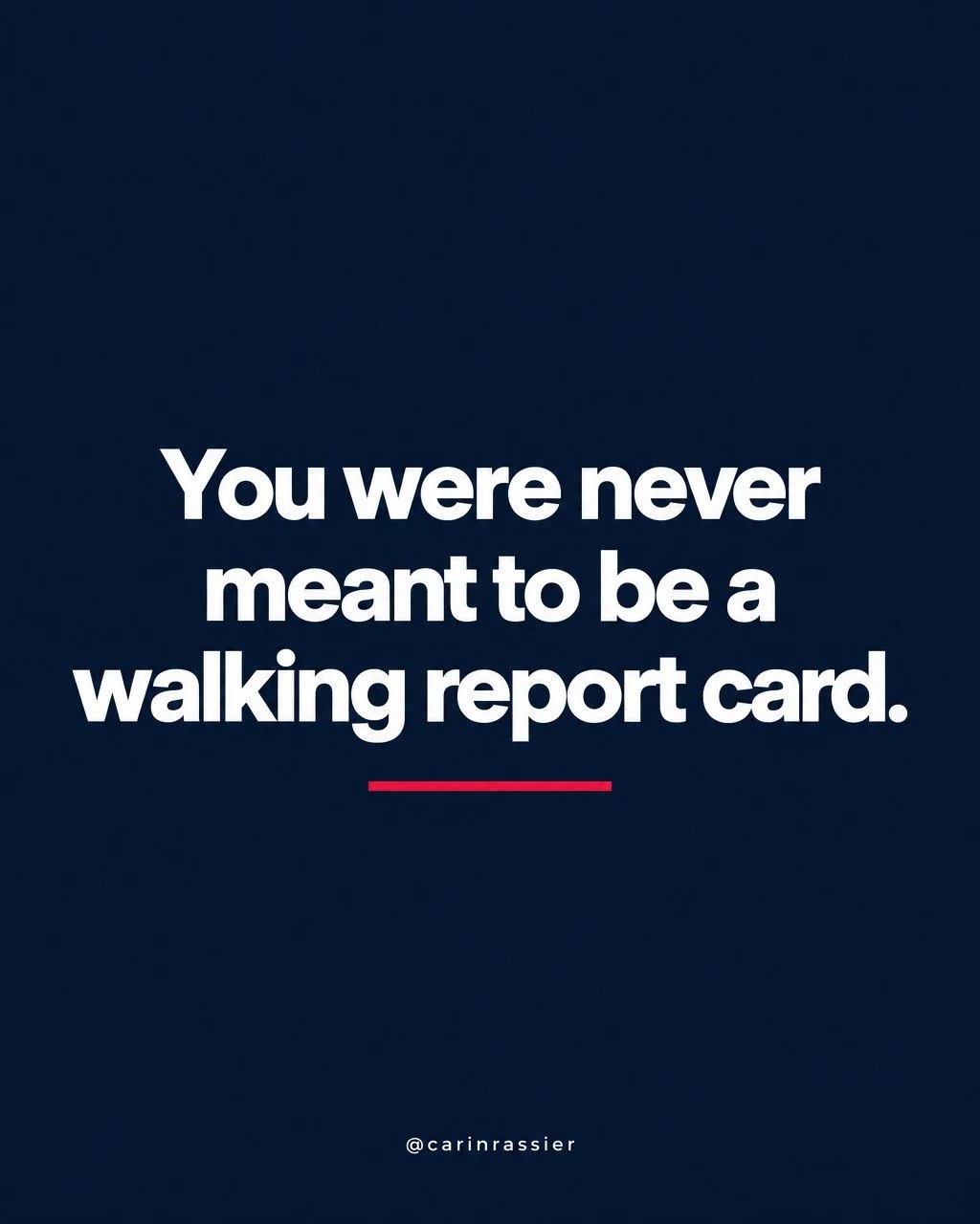 You were never meant to be a walking report card.

Busy does not mean you're worthy.
A packed calendar is not proof you're okay. It's often proof you're performing.

If stopping feels like disappearing, your worth got tangled up in your productivity.