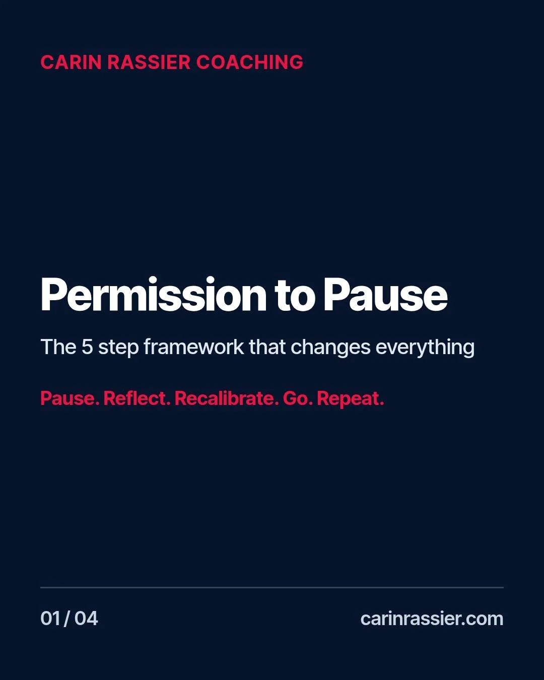 I built my entire coaching practice around five words.

Pause. Reflect. Recalibrate. Go. Repeat.

It sounds simple. And it is. But simple does not mean easy, especially when the world keeps telling you to speed up, figure it out, and have a plan for 