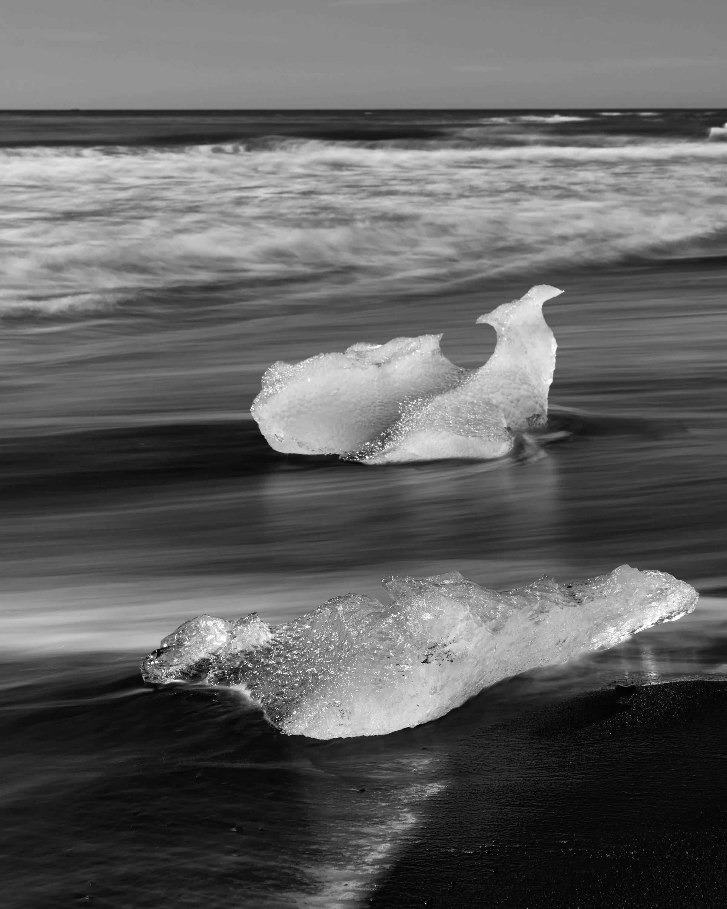 Ice on Diamond Beach in Iceland