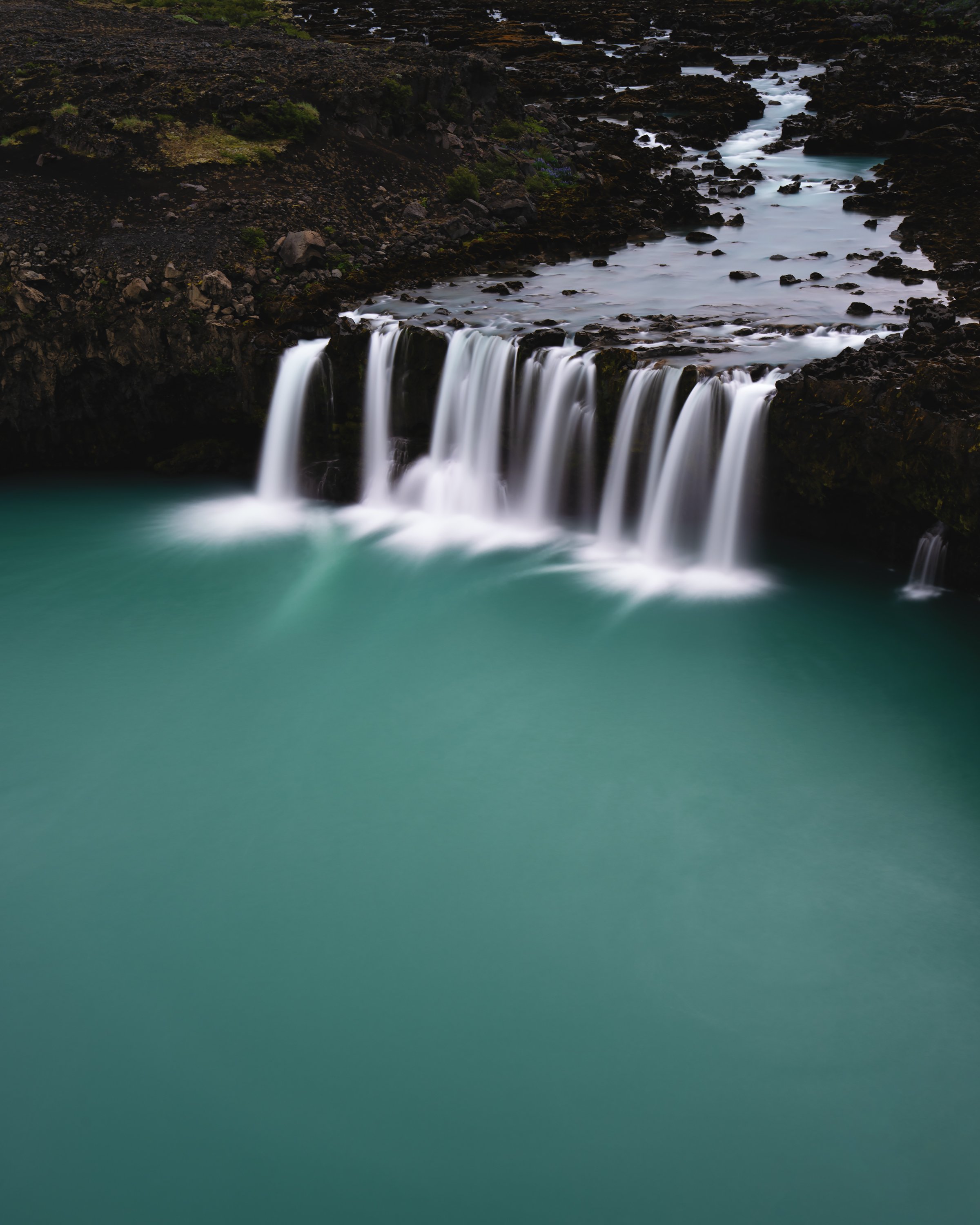 Waterfall in the Southern Highlands of Iceland