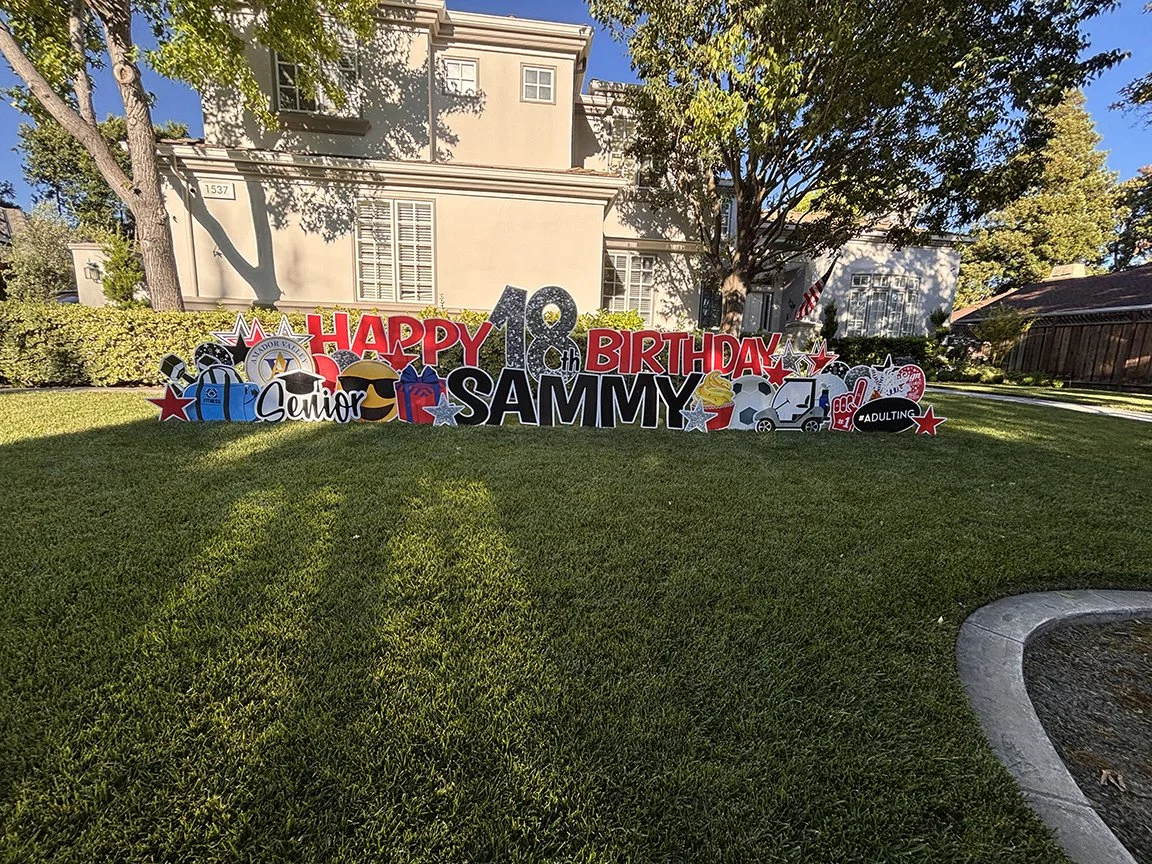 Sammy

🎉 Happy 18th Birthday, Sammy! 🎂✨

Wishing you an unforgettable birthday and an amazing year ahead! We loved helping celebrate this special milestone. 🥳💙

Looking to celebrate someone special? Let us create a custom yard greeting for your n
