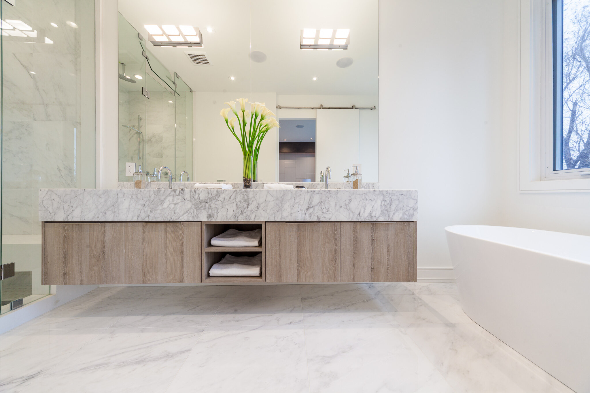 Custom Modern Floating Bathroom Vanity — Kitchen Cabinets, Bathroom  Vanities &amp; Home Organization