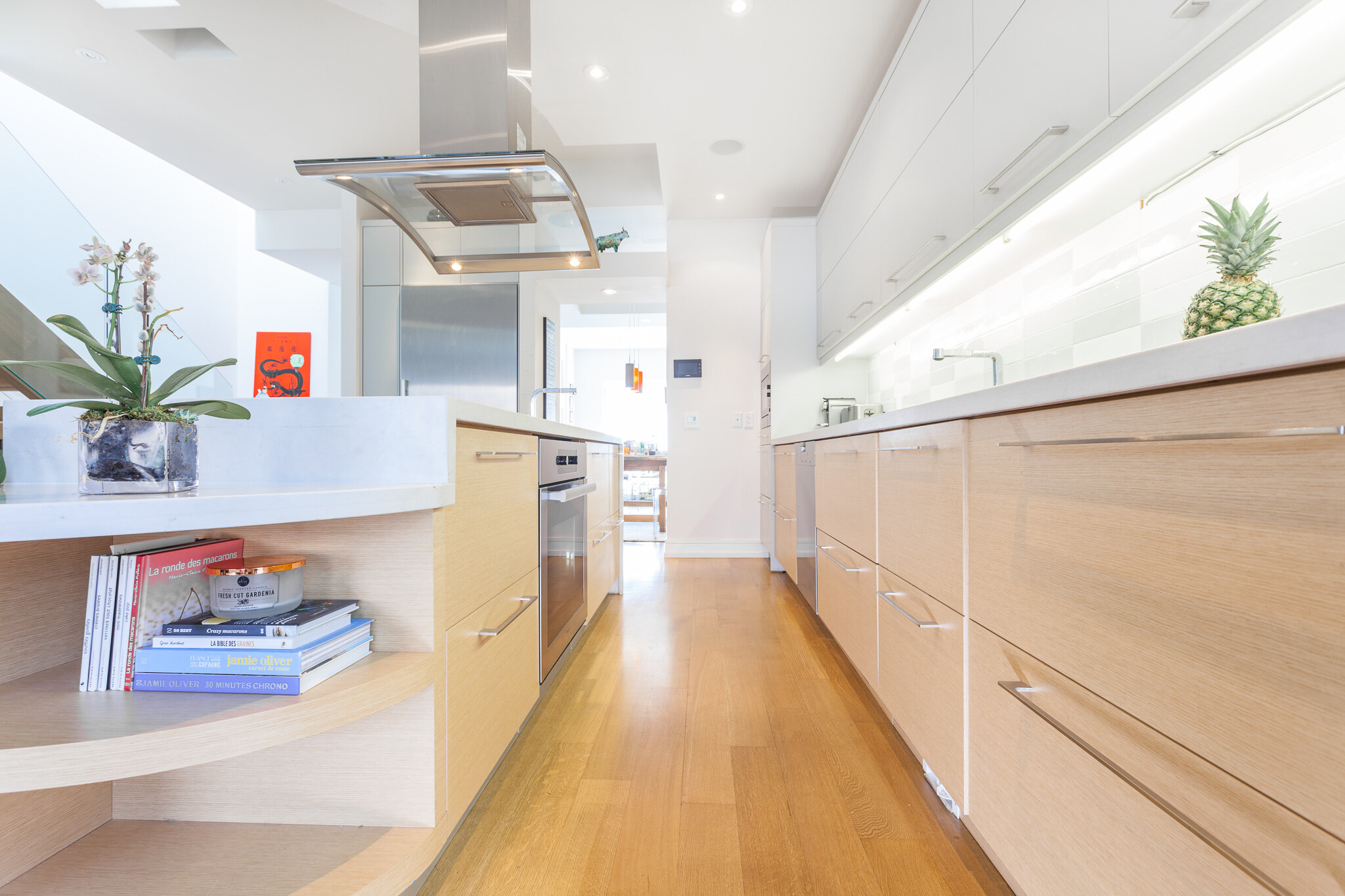 Custom White Oak Kitchen Storage