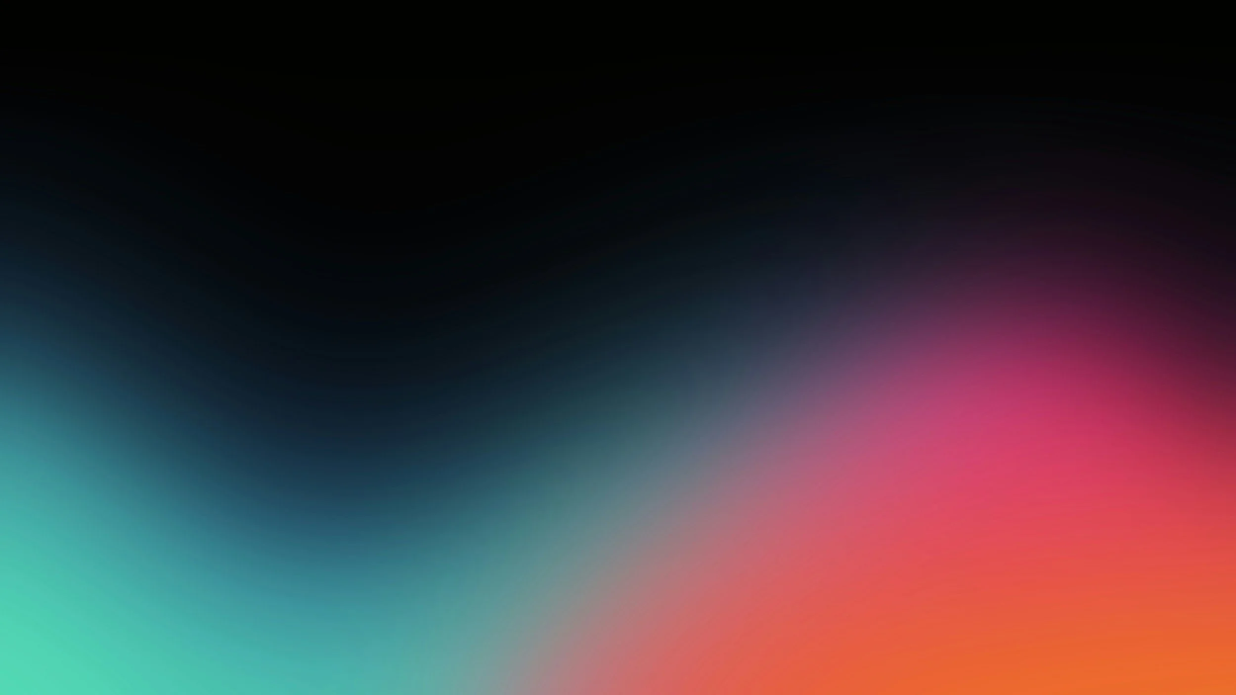 Gradient background with smooth color transitions from black to pink to green.