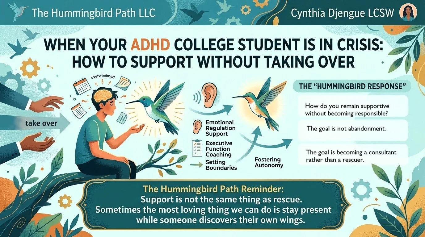 When Your ADHD College Student Is in Crisis: How to Support Without Taking Over as an ADHD parent