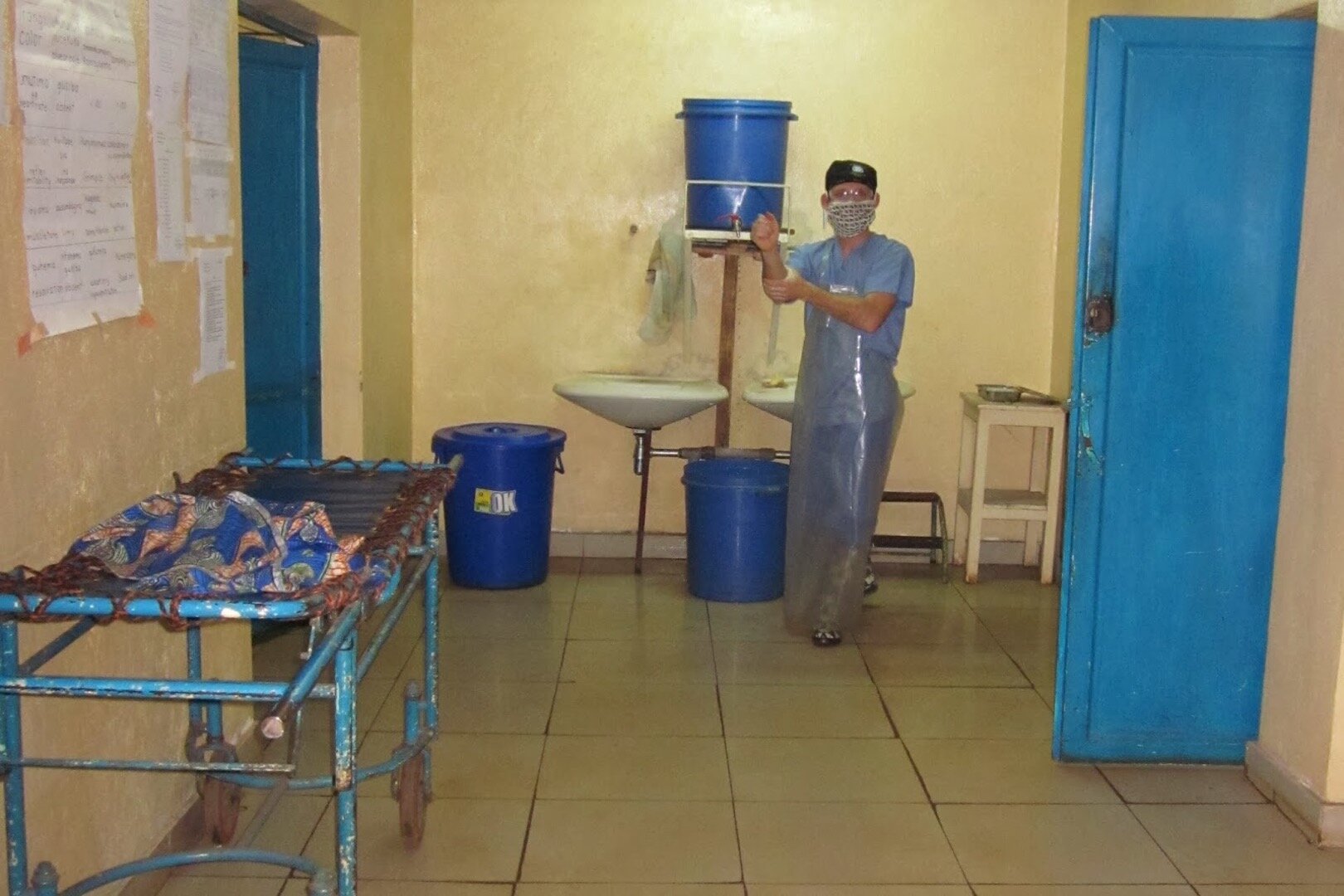  A doctor at Kibuye Hope Hospital preparing for surgery  