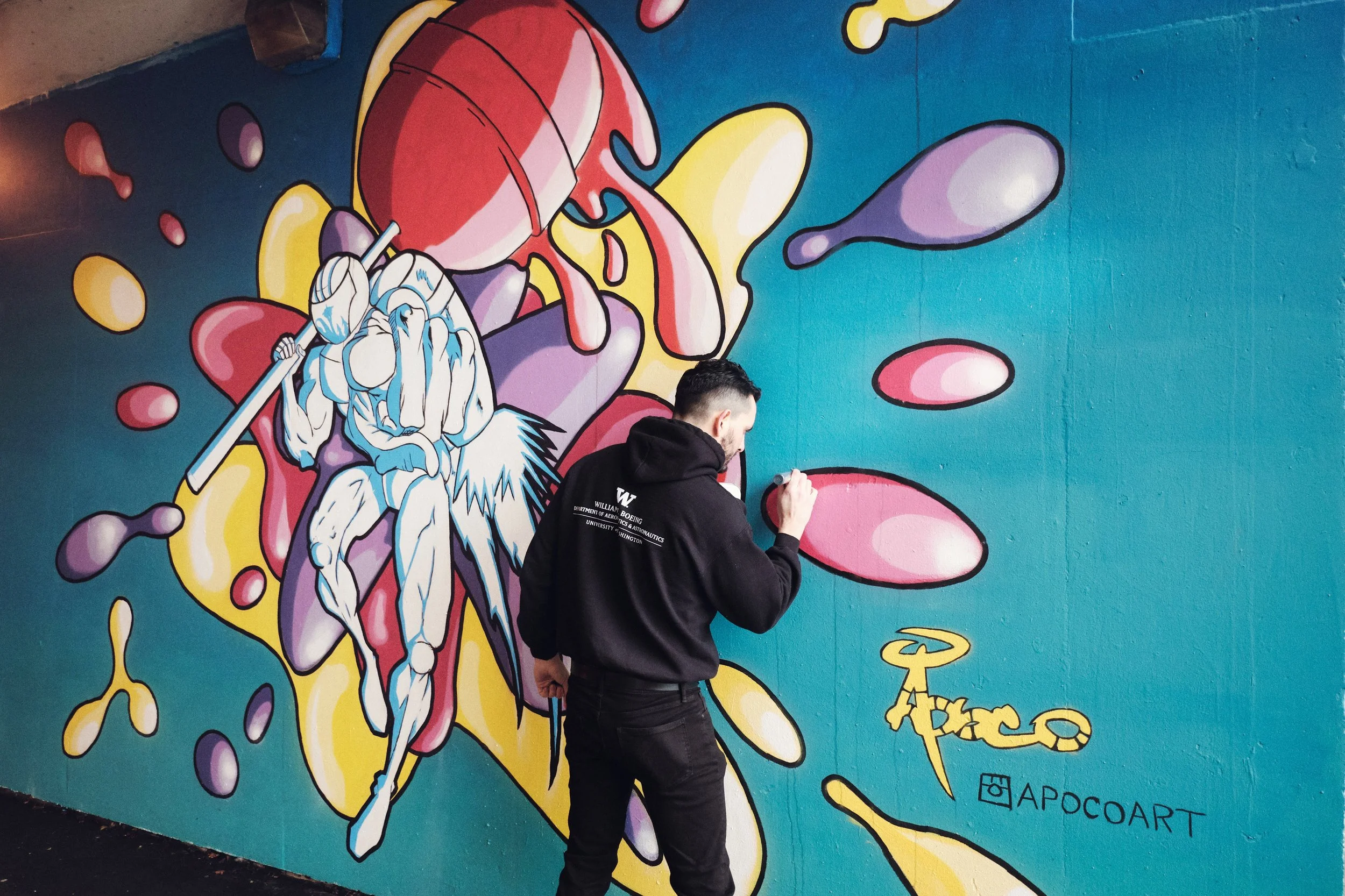 Astro Lollipop Mural — Apoco
