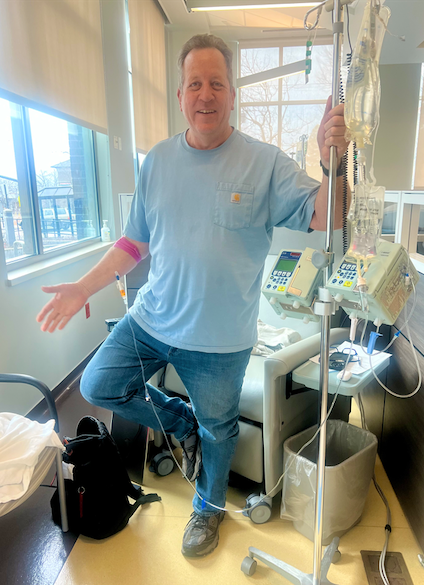 Firefighter Captain Michael Conn receiving cancer treatment while continuing to advocate for occupational cancer awareness in the fire service