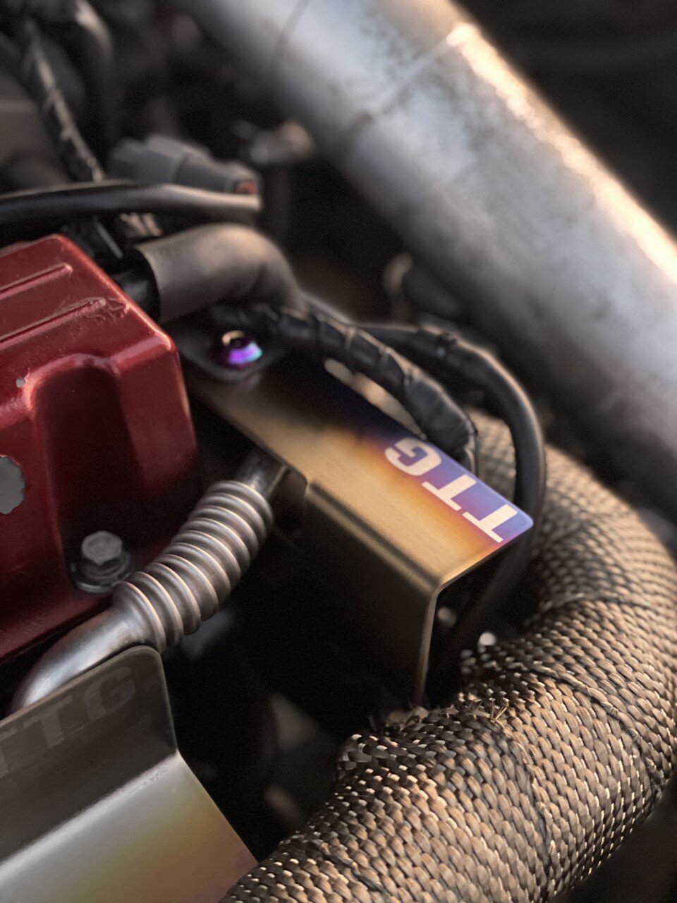 Evo 4-9 Titanium Cam Angle Sensor Shield W/SAS cut out — That Titanium Guy