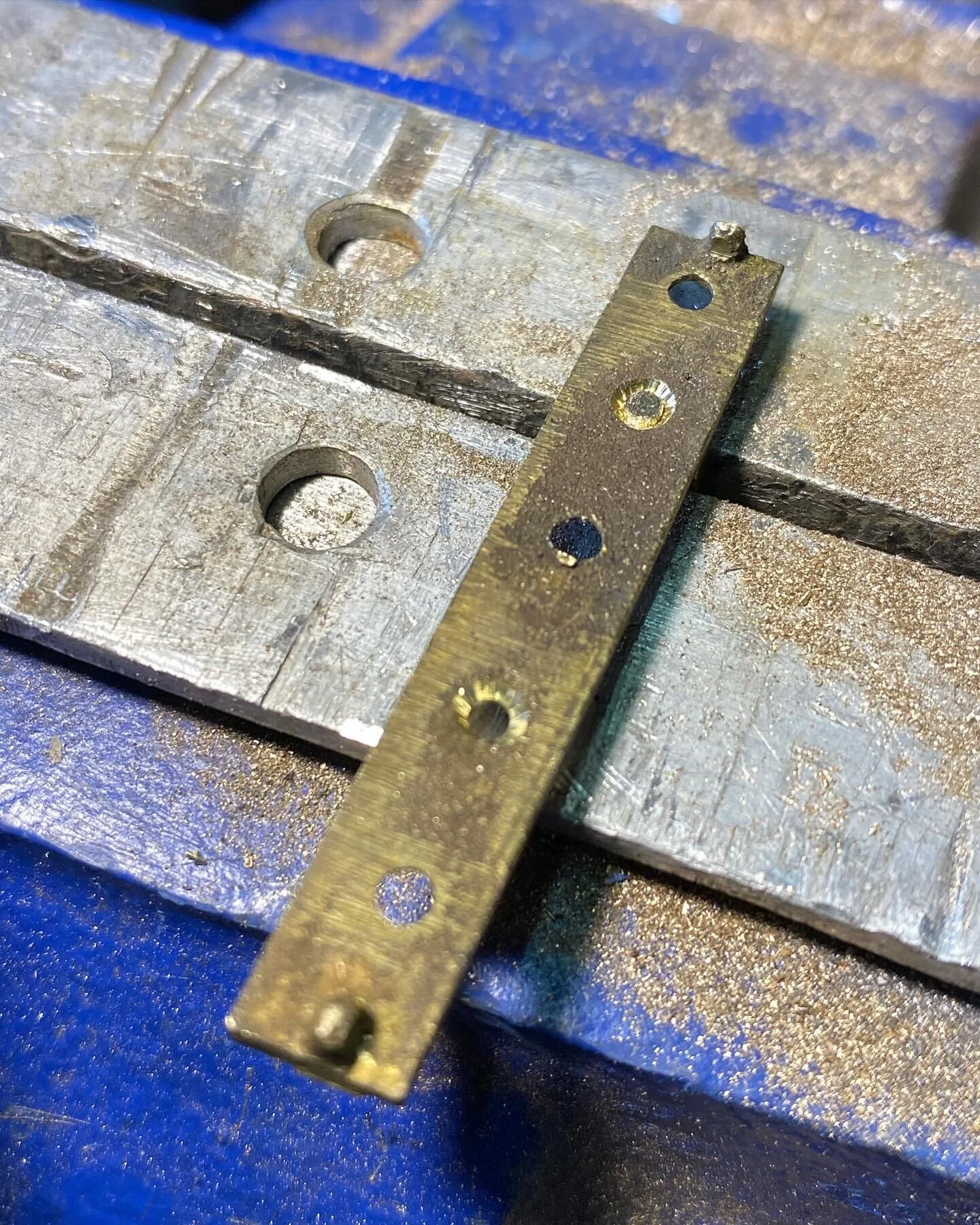 Swipe for small shop dog. &mdash;>

I know that no one will see the underside of the strike in a tea caddy. But I will know if I have done the job right. 

#locksmith #antique #restoreandrepair #melbourne #greyhound