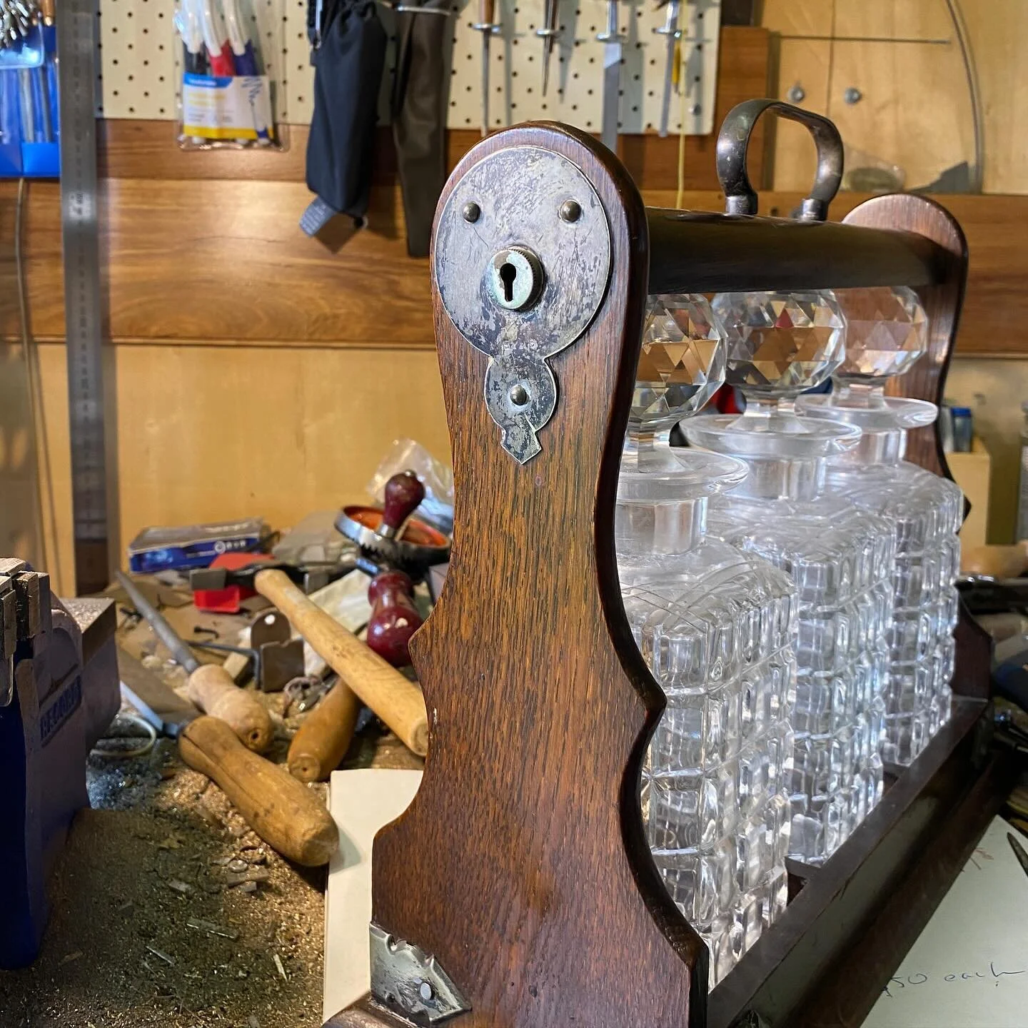 A tempting job that the Greek gods would like. Making keys for this tantalus that has been in the clients family for generations. A surprise gift with a nice &lsquo;new&rsquo; cast iron key. 
#locksmith #melbourne #repair