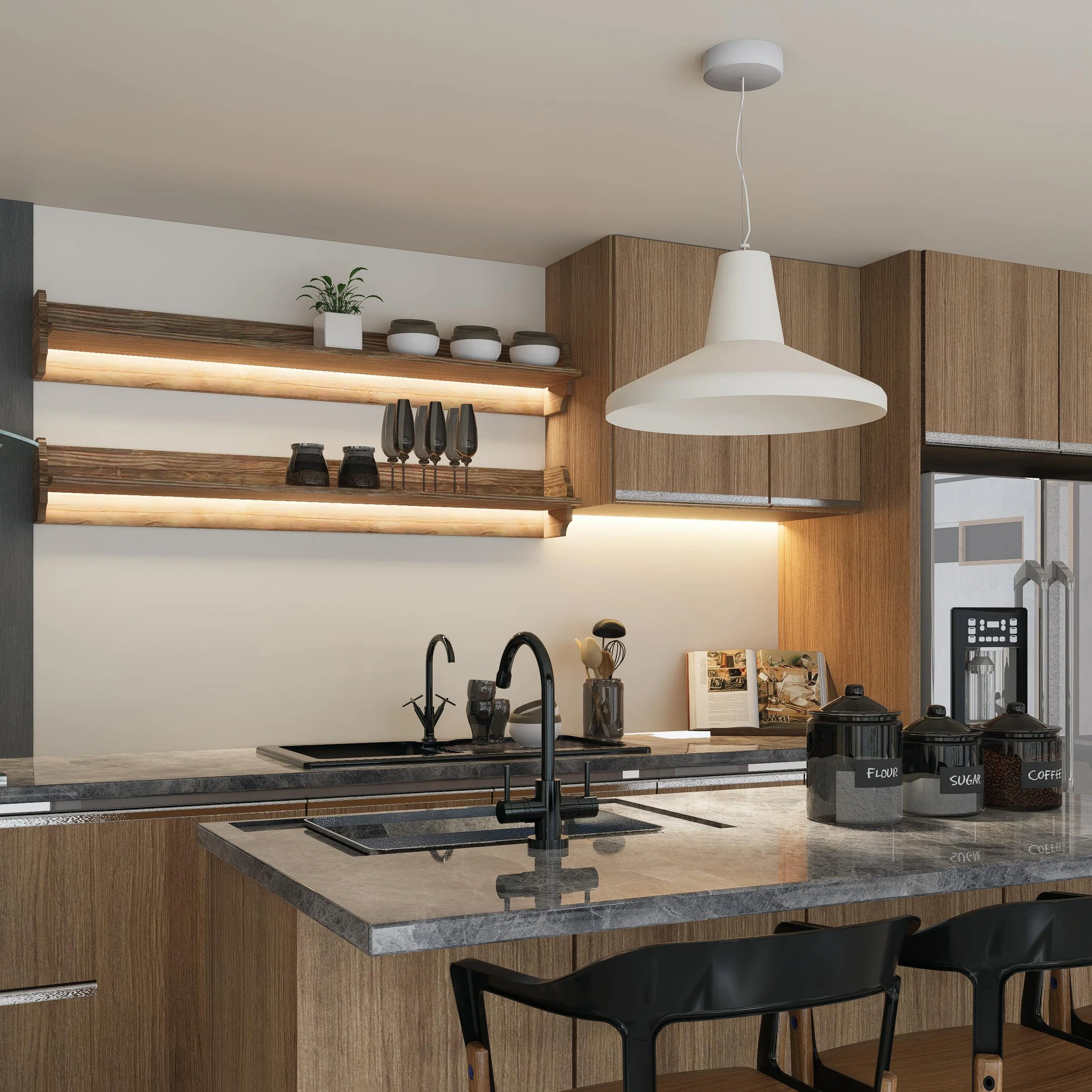 Beautiful kitchen inside a self-build house