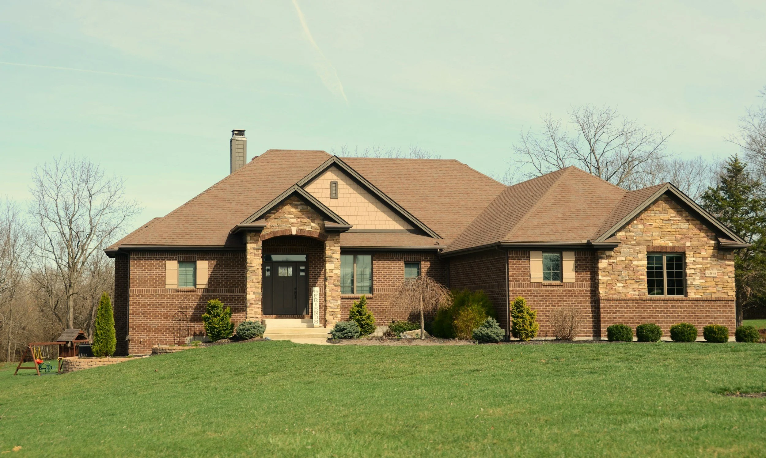 Self build house with a mixed exterior design