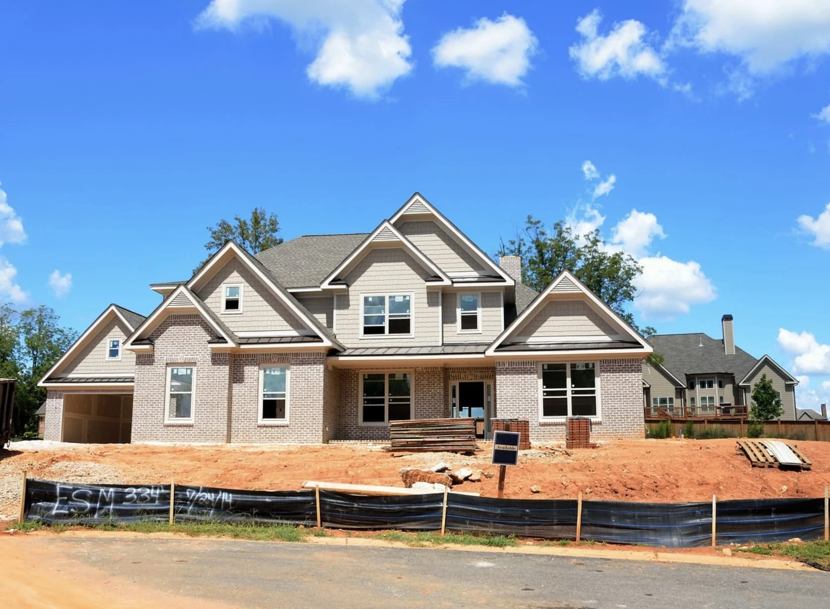 large self build home near completion