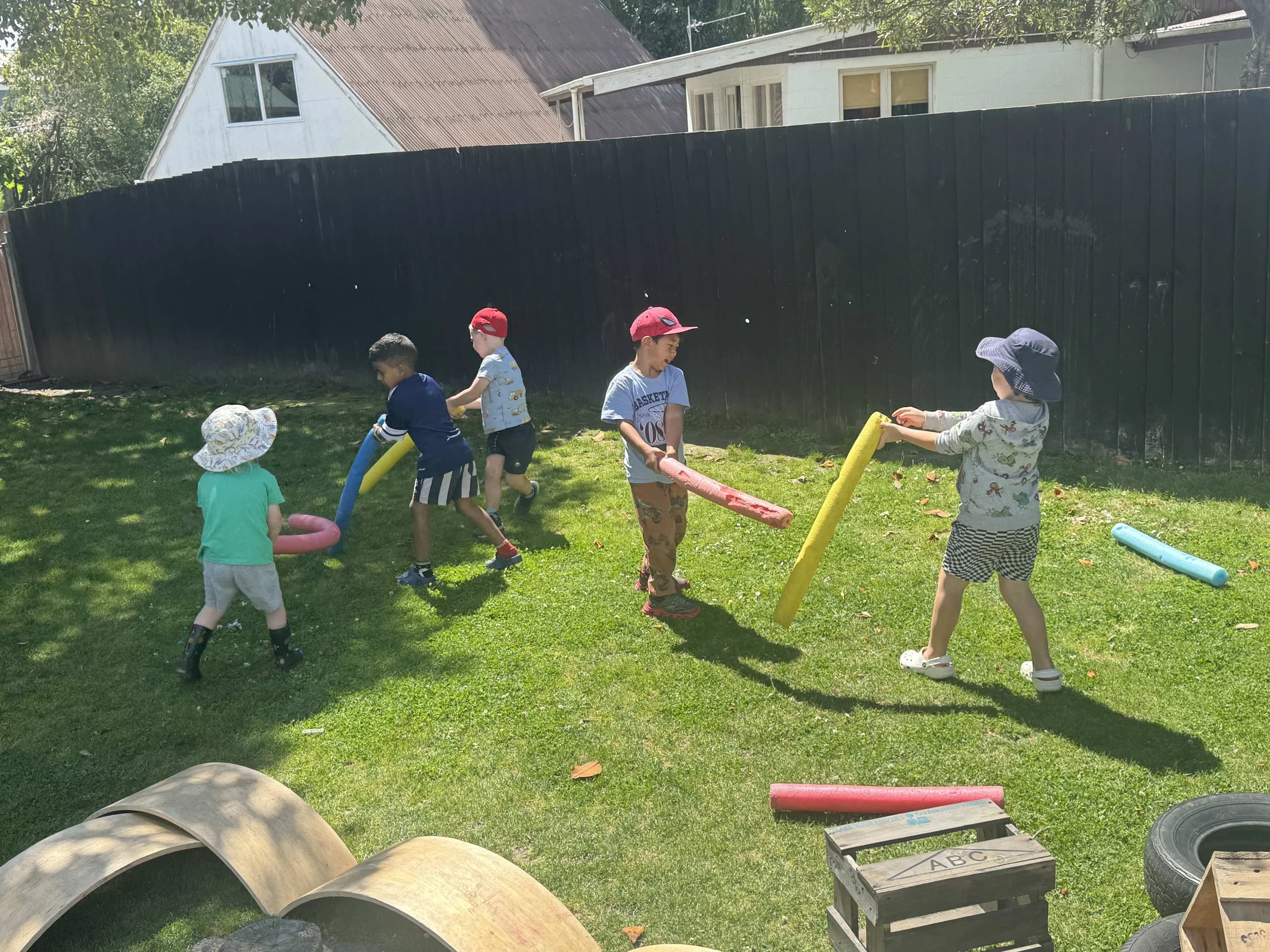 Fun with pool noodles