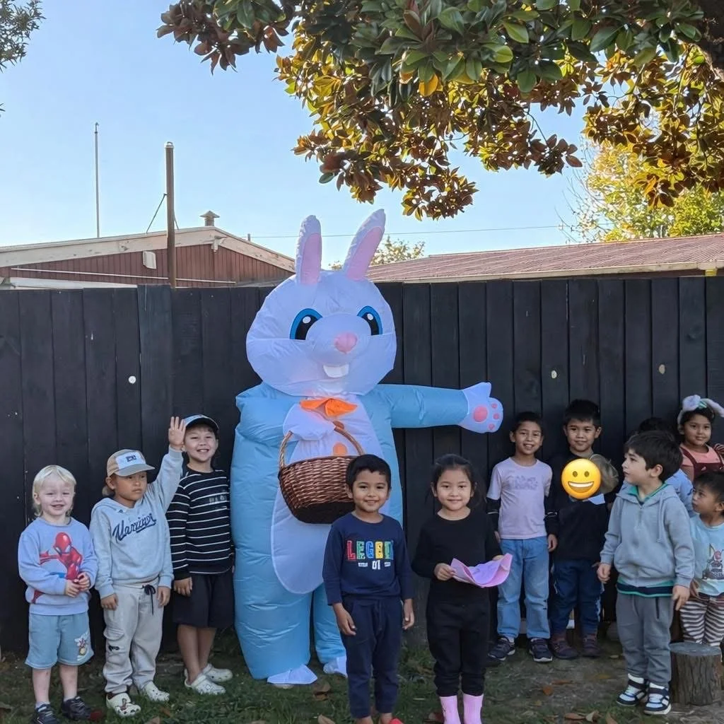 Easter bunny visits