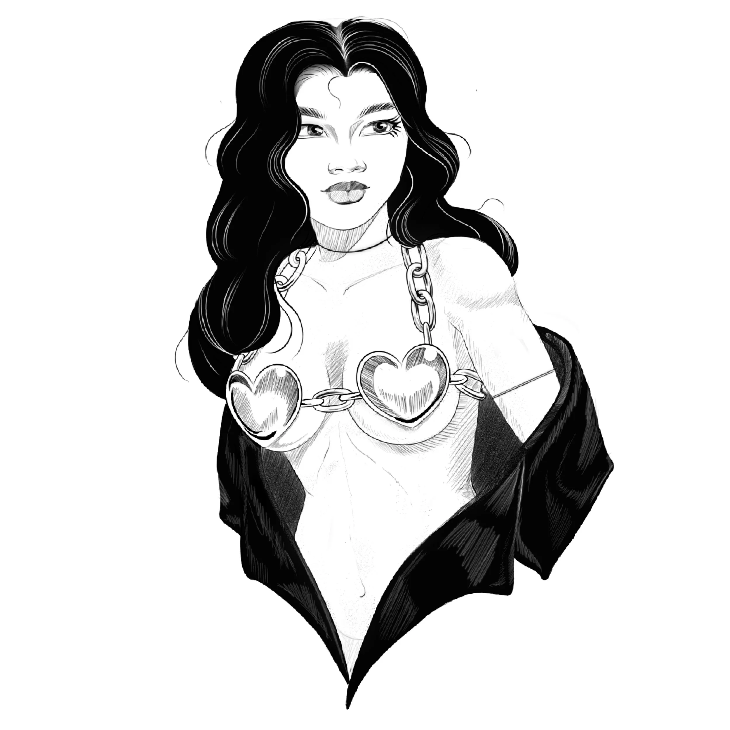 girl metal chains lingerie tattoo queer filipino