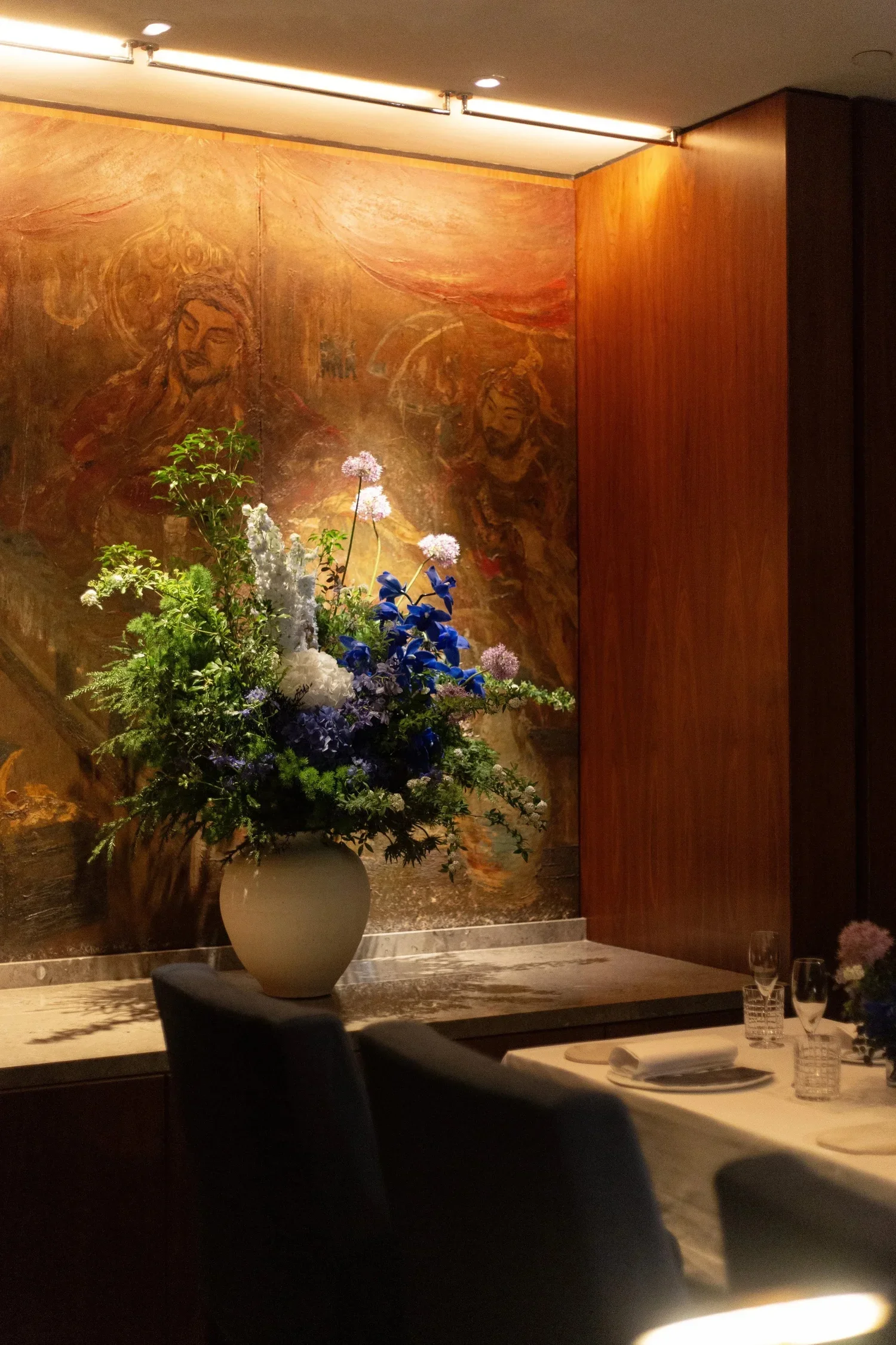 Table Arrangements for a Private Dinner at Mandarin Grill