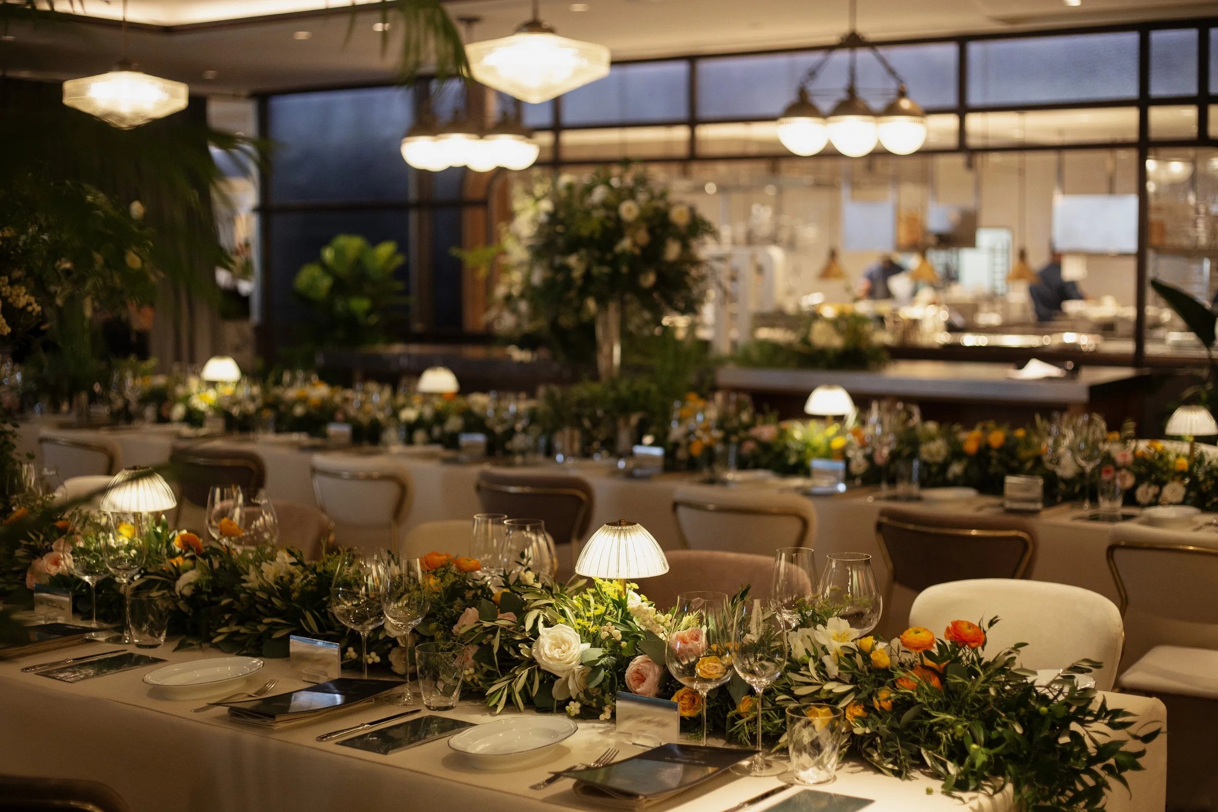 Floral Decorations for Private Dinner at BluHouse