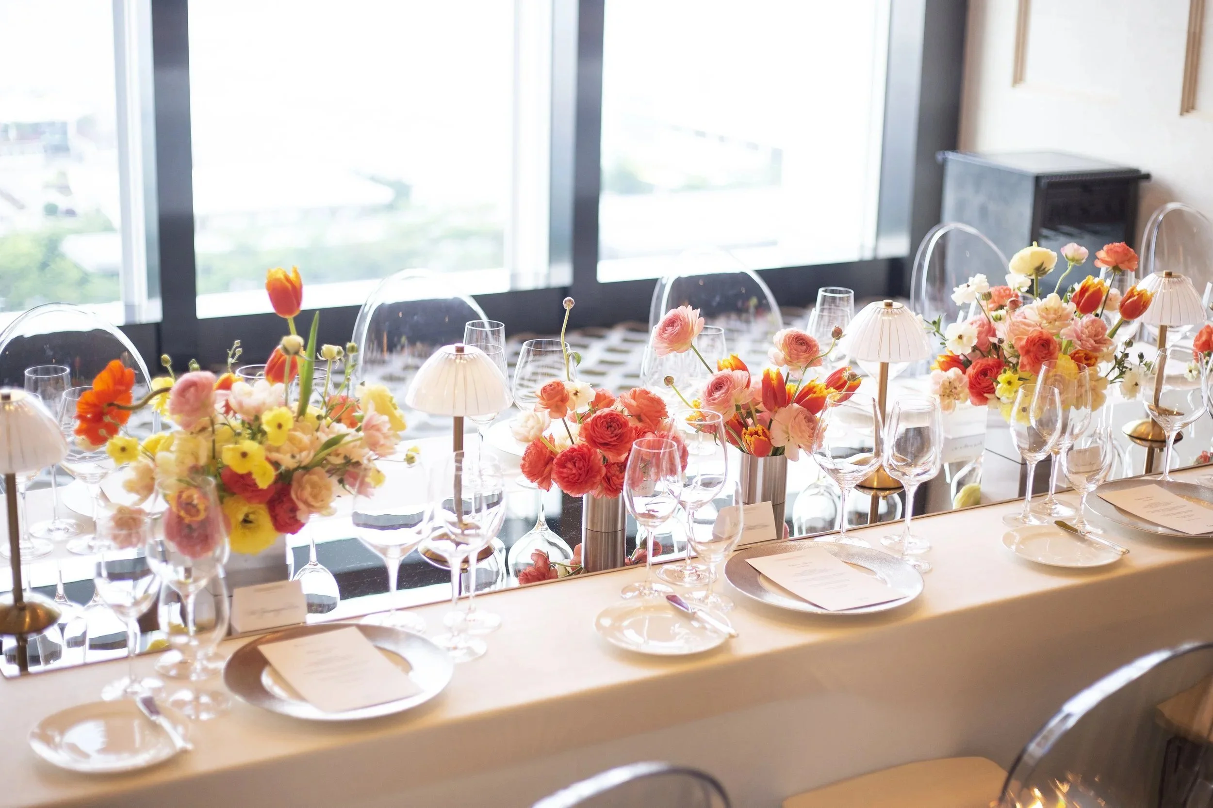 Table Arrangement for Private Dinner at Caprice