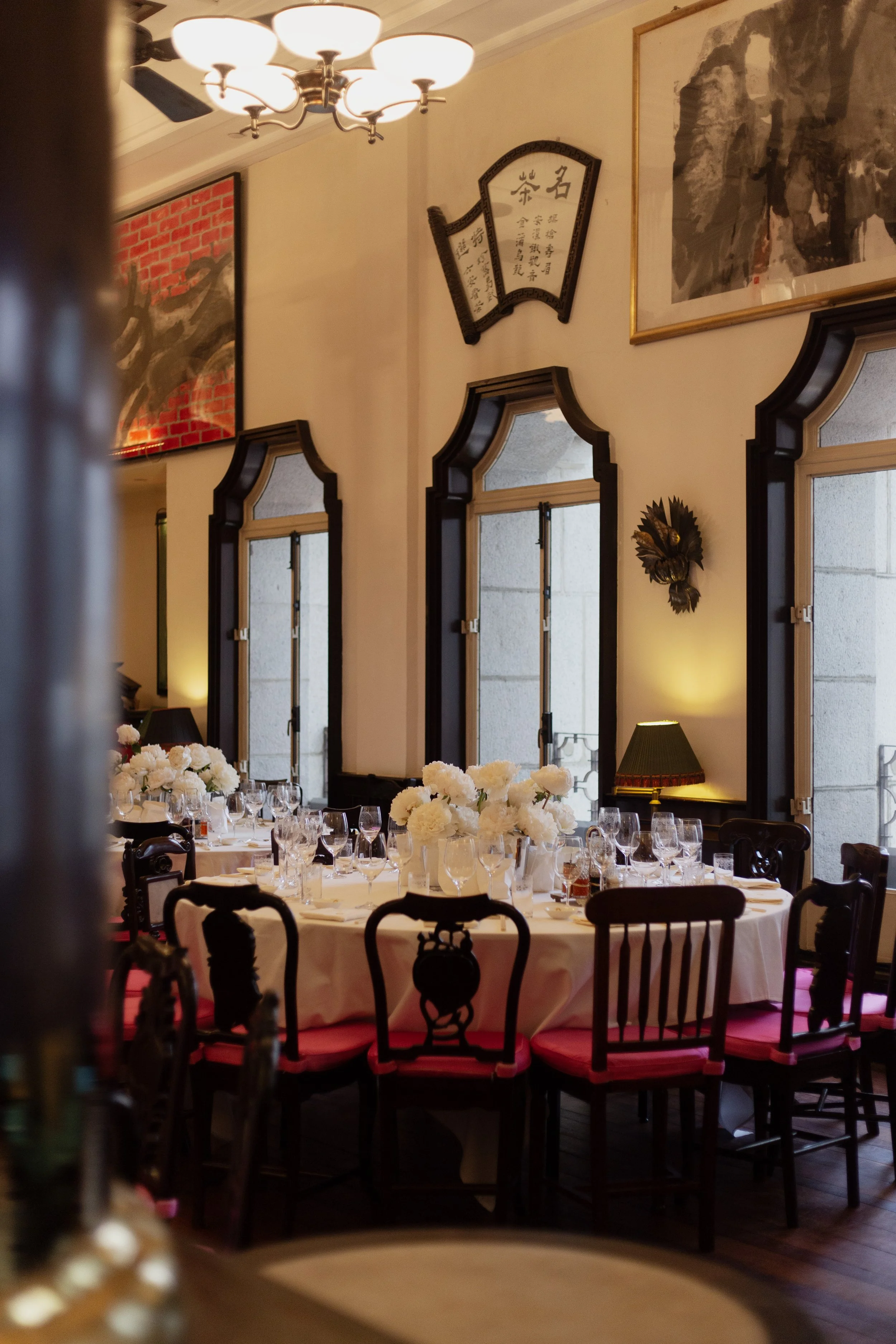 Table Decorations for Private Dinner