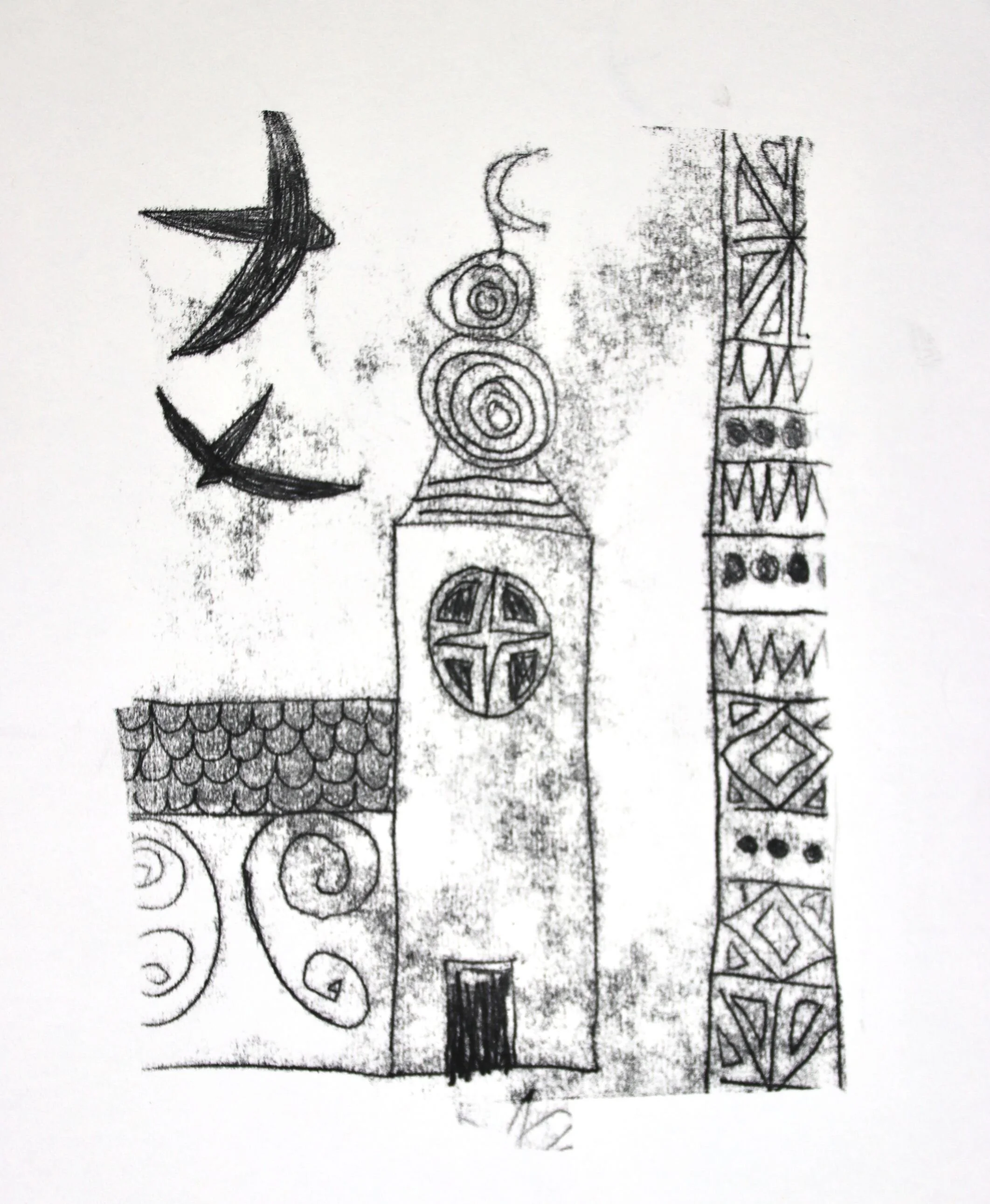 Marrakesh I mono print
