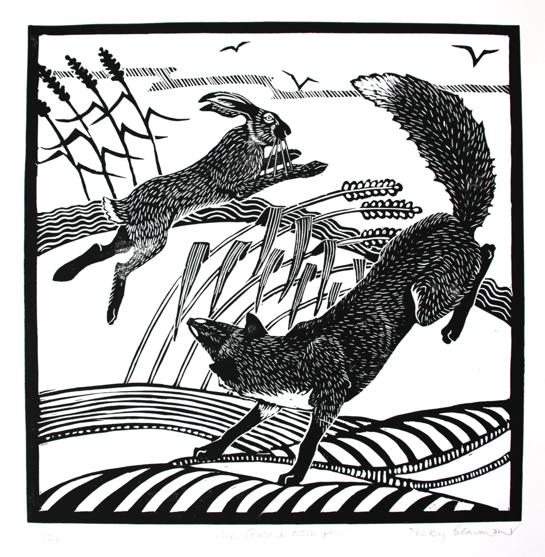 The Great Escape lino print