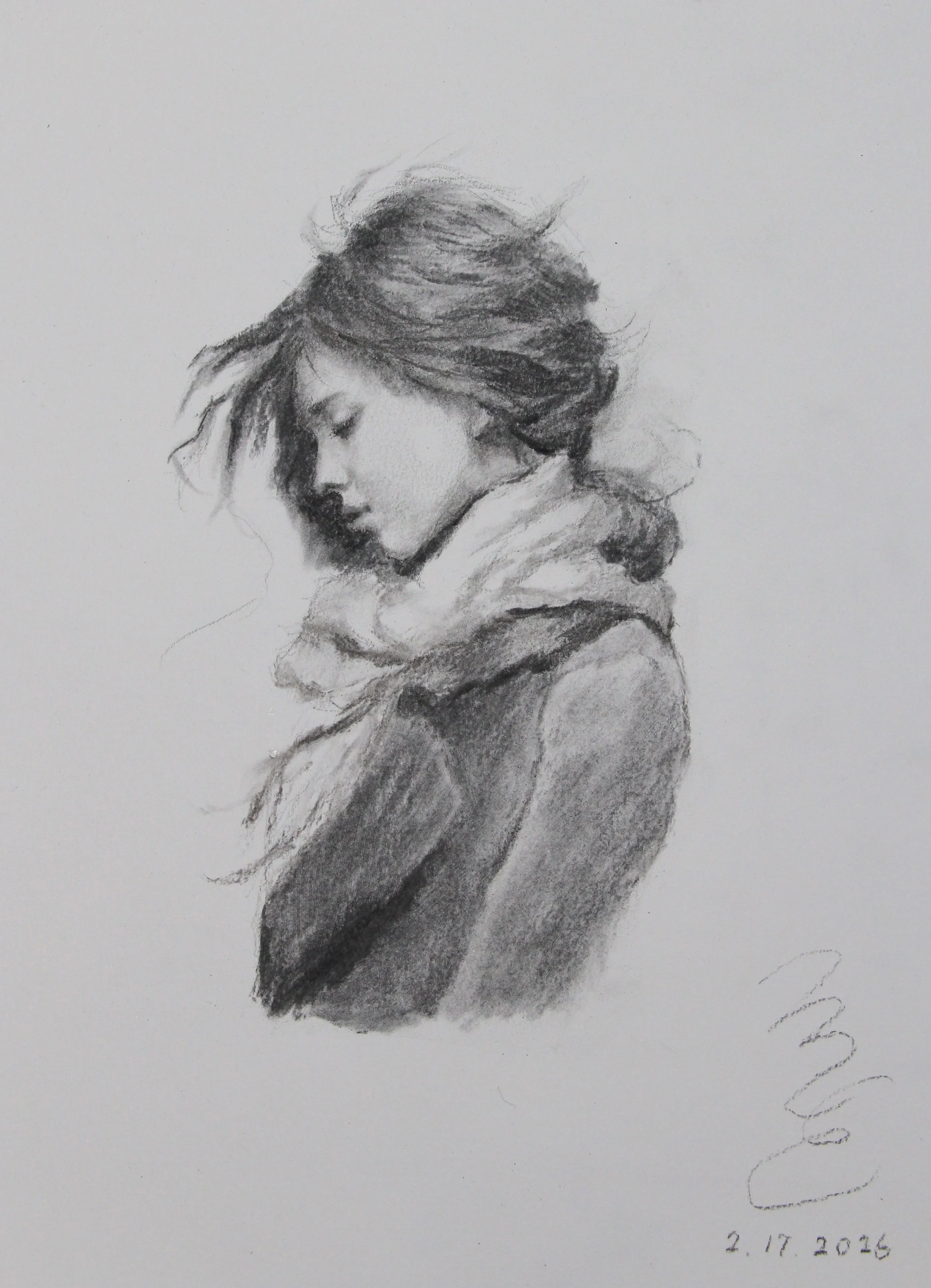 Woman with Fancy Skarf.JPG