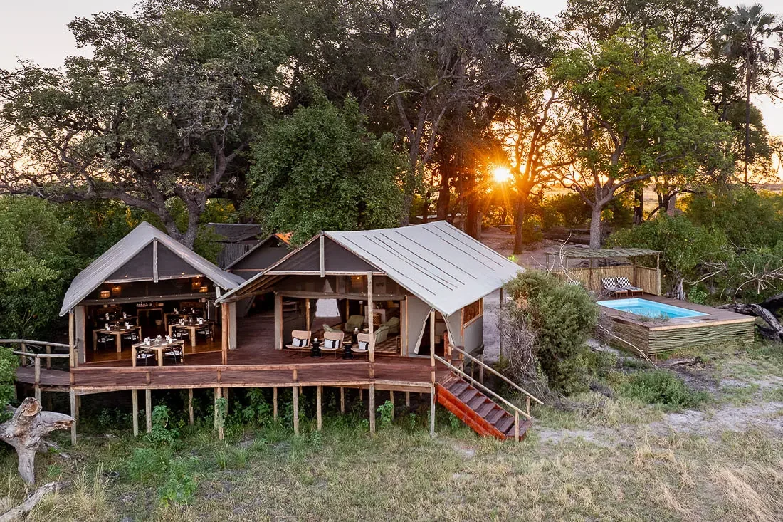 Safari camp in the southern Okavango Delta