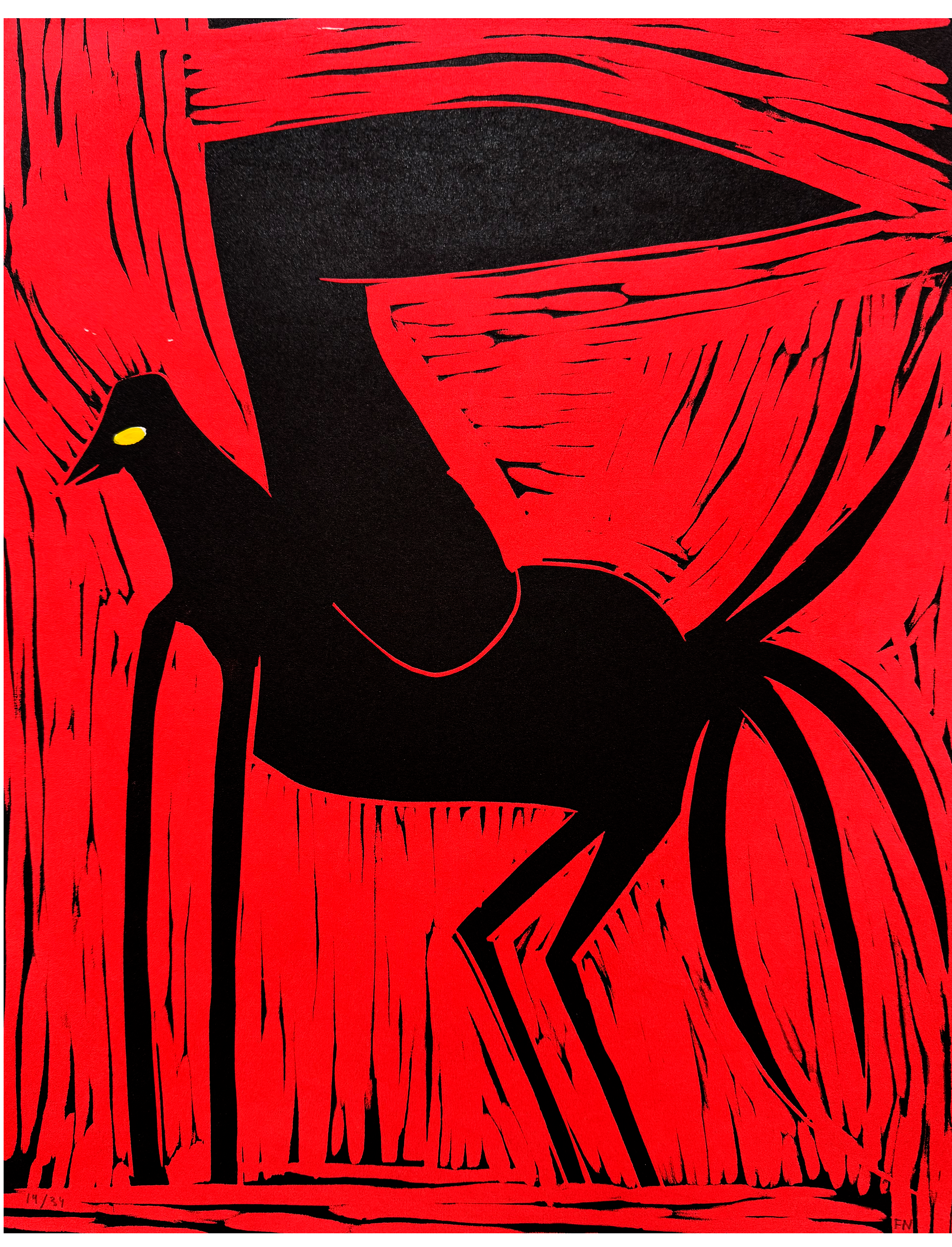 Frederik Næblerød, Linoleumstryk, Tryk, Linocut, 2025, Schäfer Grafik