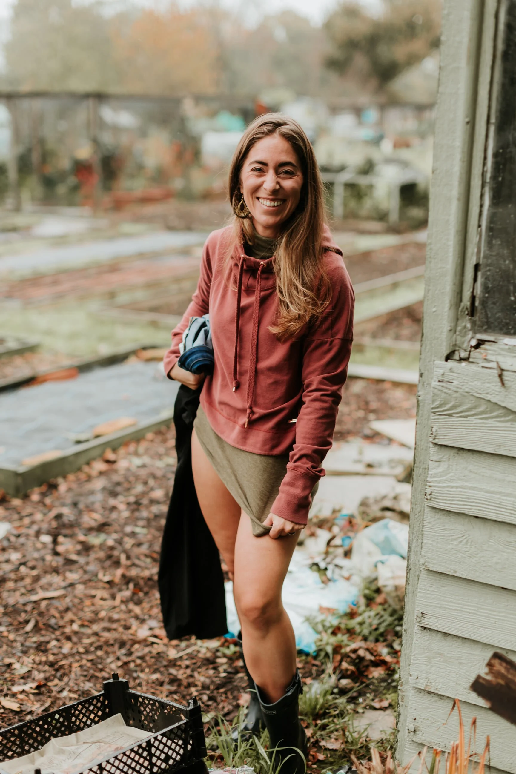 Lisa Winn at her allotment