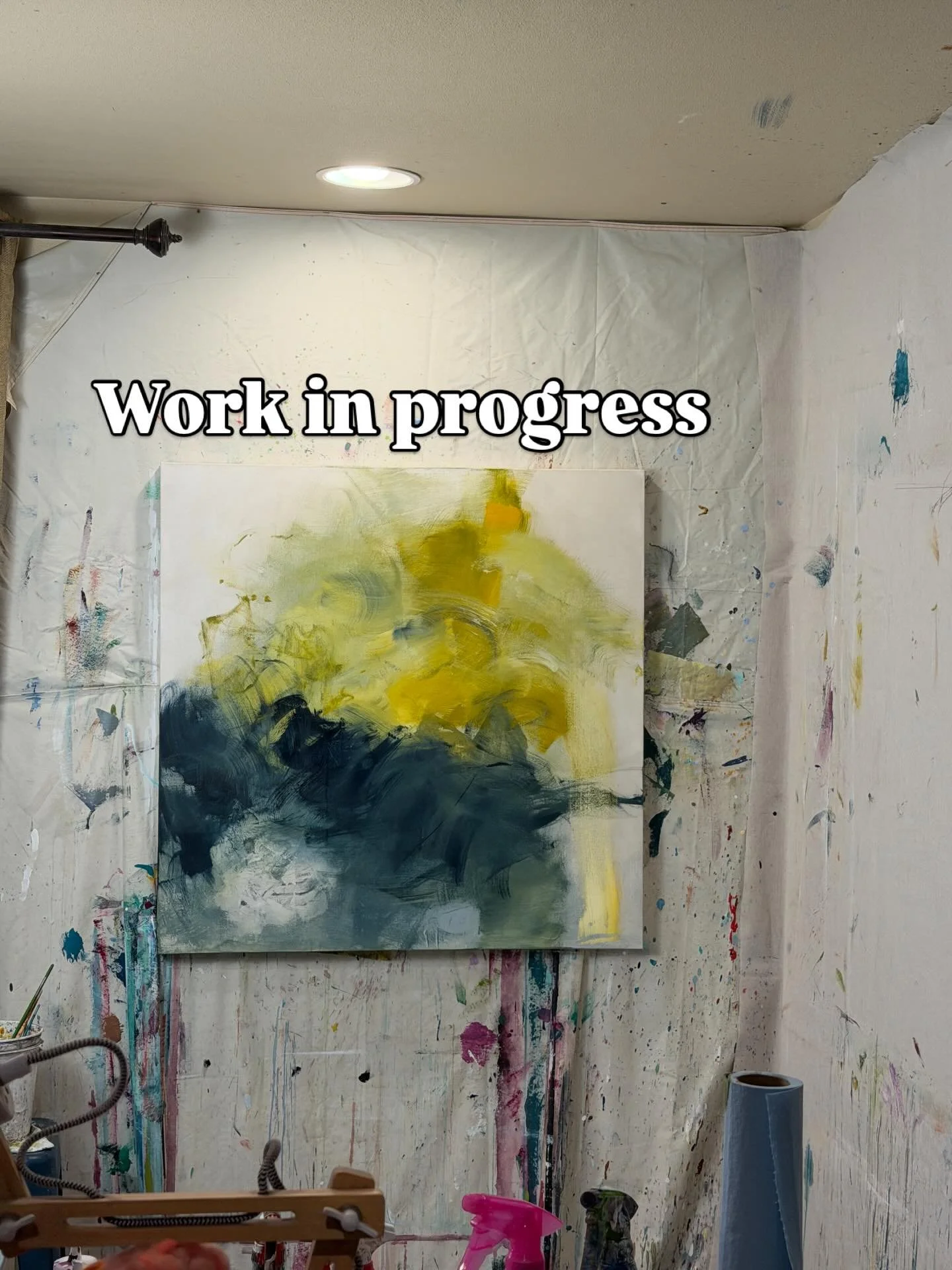 I&rsquo;m so excited about this painting!

(When I went to bed last night it looked nothing like this &mdash; swipe left.)

I was trying to step outside my comfort zone and limit myself to raw umber, white, and just a bit of ultramarine blue, but it 