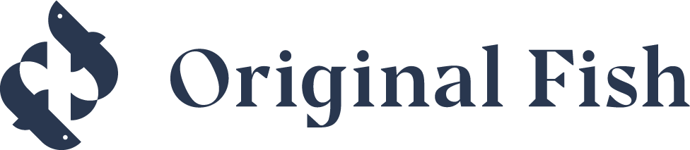 Logo mit Fischsymbol und der Schrift 'Original Fish'