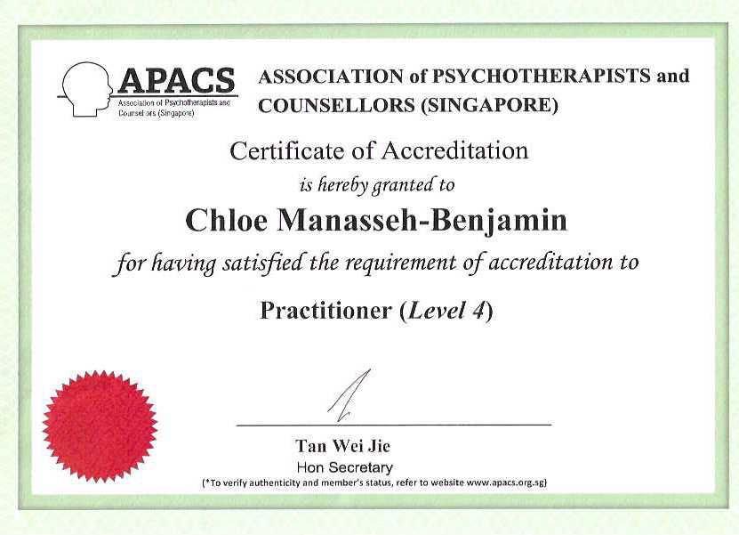 APACS Certificate of Accreditiation