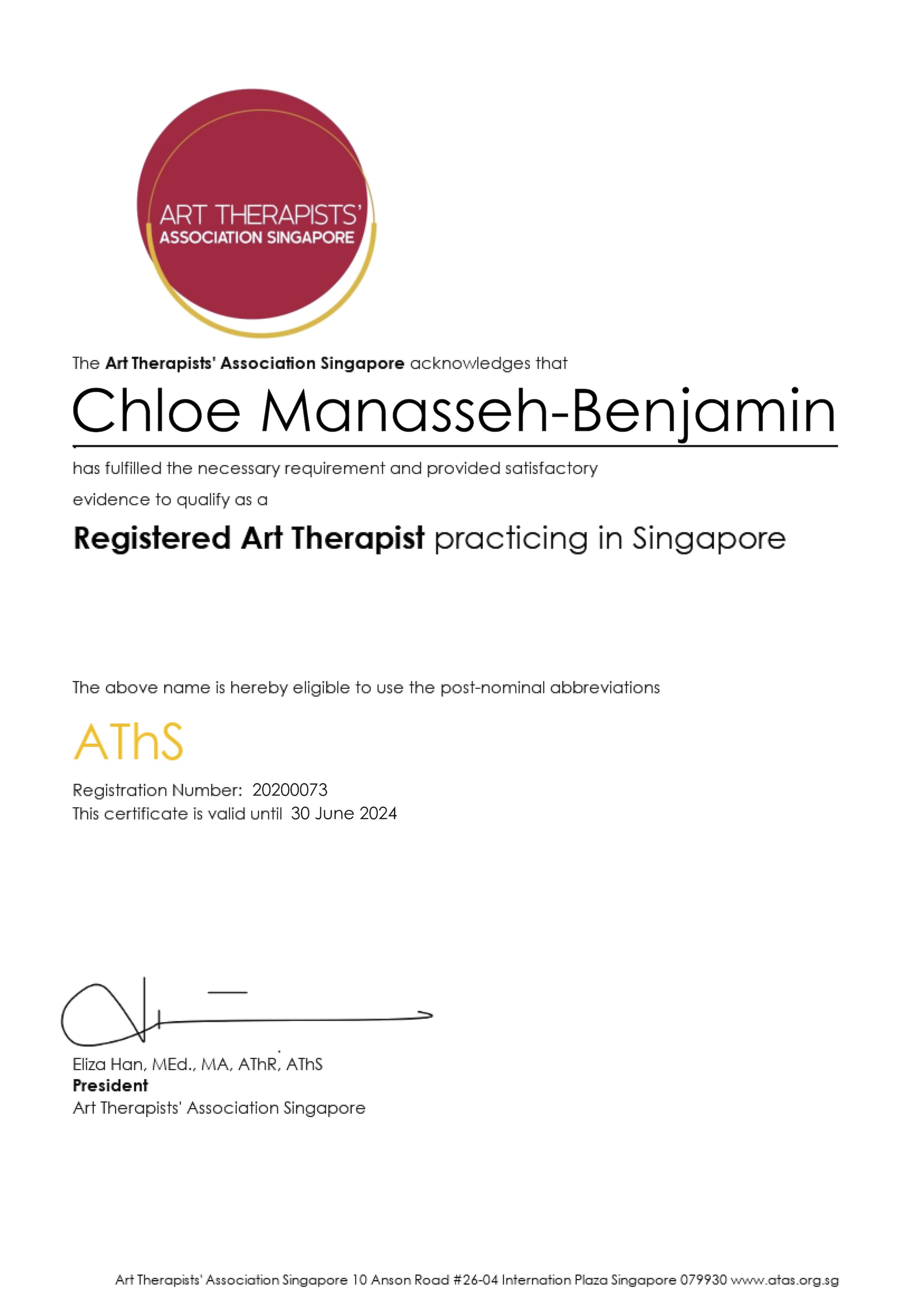ARAS Registered Art Therapist