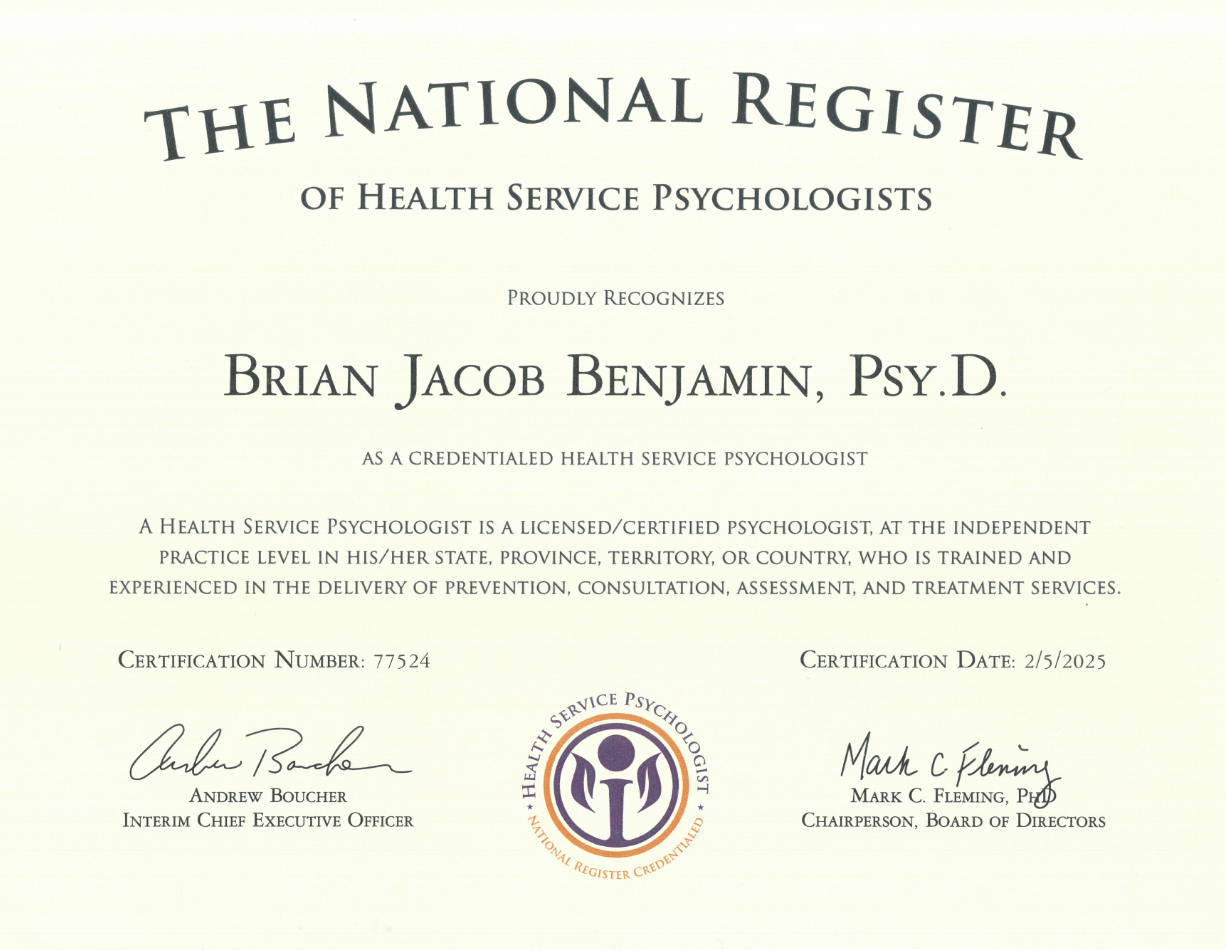 The National Register of Health Service Psychologists