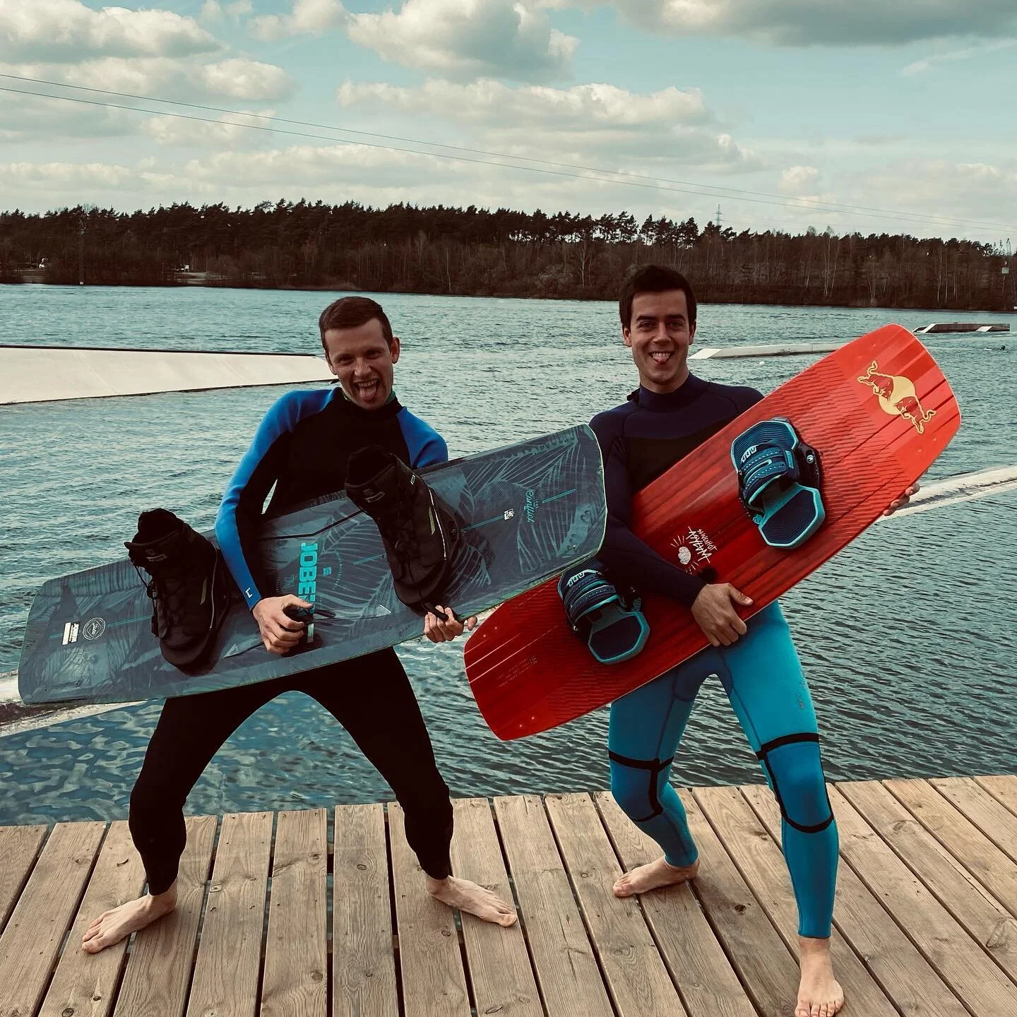 Great training sesh for waterstart with Willem