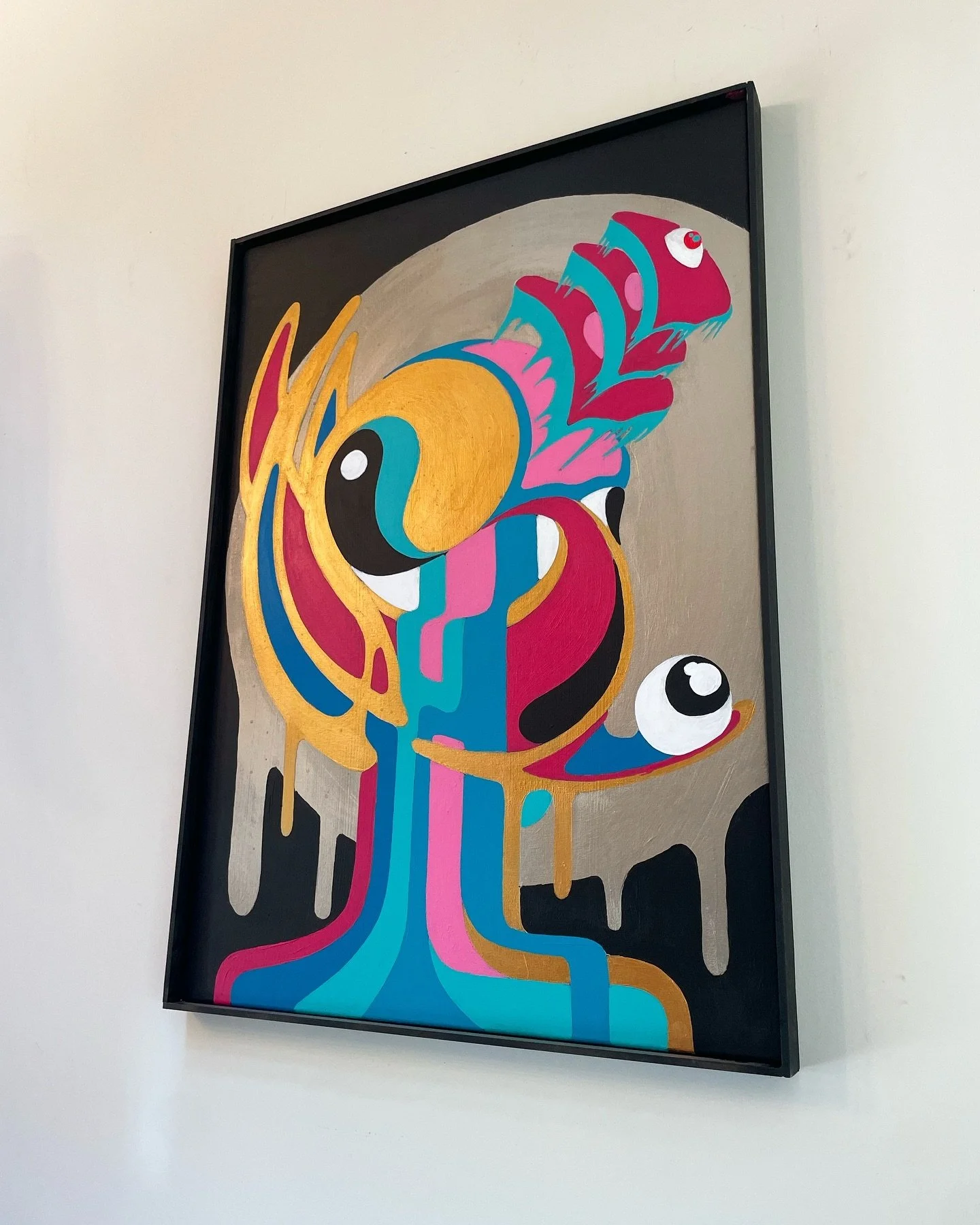 &lsquo;Ozorian&rsquo;
Painting I did during @ozorafestivalofficial
what a ride&hellip;🫠

70x100cm
Acryl
#painting #psychedelic #art #drawing #ozora #ozorafestival #gallery #psychedelicart 

#painting #ozorafestival